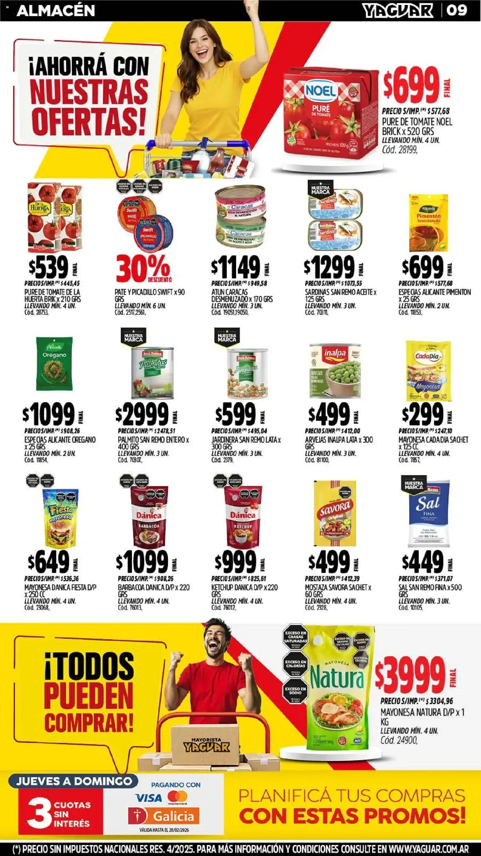 Yaguar - Oferta Semanal Trelew │ válido desde el 23.02.2026 | Página: 9 | Productos: Ketchup, Atún, Paté, Picadillo