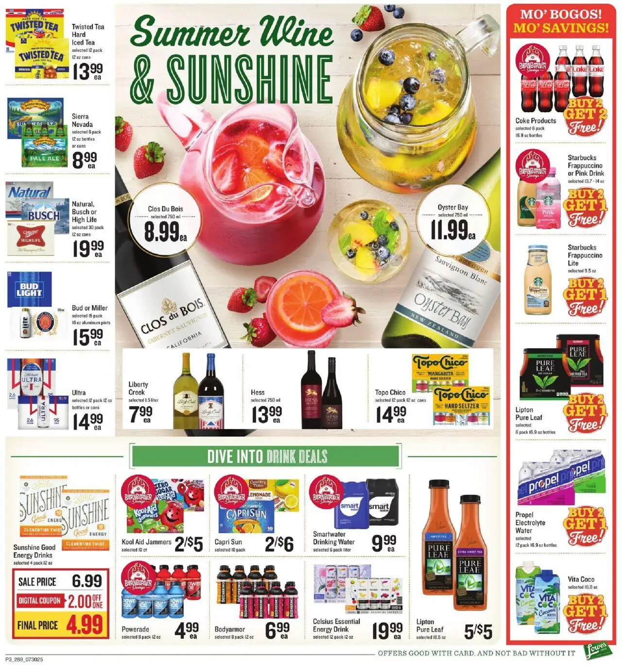 Lowes Foods Weekly Ad - GA - valid from 30.07.2025 | Page: 3 | Products: Wine, Tea, Water, Sugar