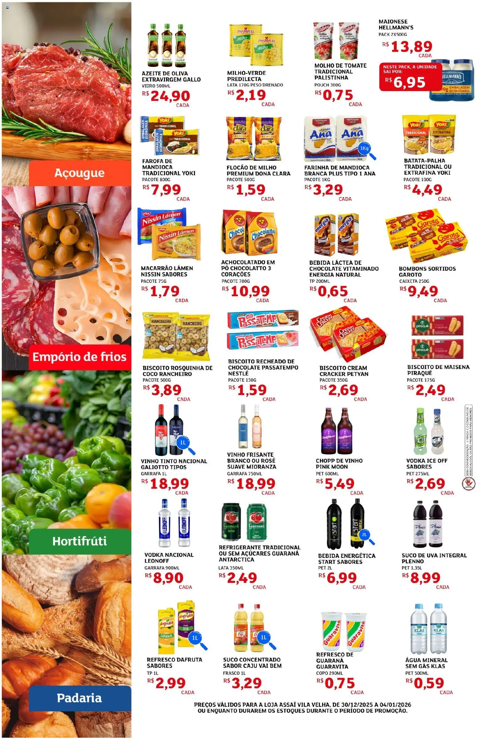 Assaí Atacadista Folheto - válido de 30.12.2025 | Página: 2 | Produtos: Biscoito, Refresco, Guaraná, Azeite