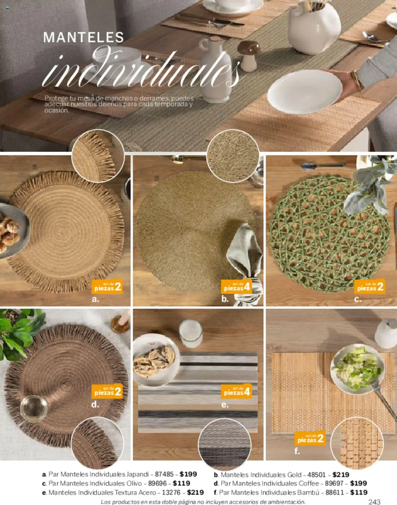 Nuevas ofertas de Vianney válidas en toda la República Mexicana desde el 07.03.2025. ¡Encuentra las mejores ofertas en Vianney catálogo Primavera! | Página: 247 | Productos: Mesa