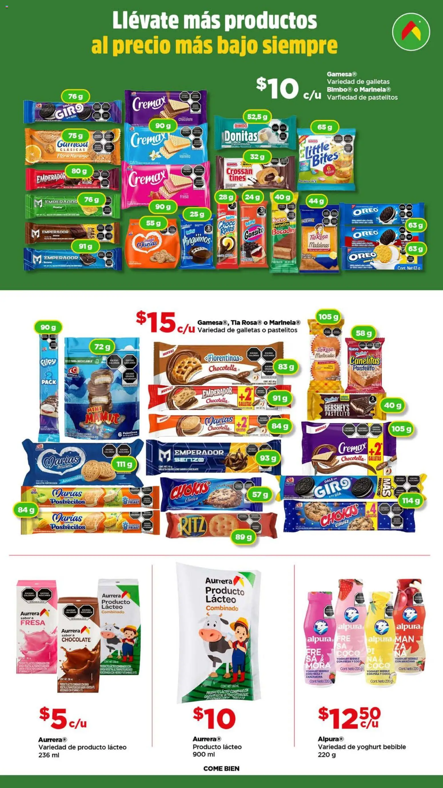 Nuevas ofertas de Bodega Aurrerá válidas en toda la República Mexicana desde el 22.04.2026. ¡Encuentra las mejores ofertas en Bodega Aurrerá folleto Aprovecha todo para tu desayuno! | Página: 2 | Productos: Fresa, Chocolate, Piña, Galletas