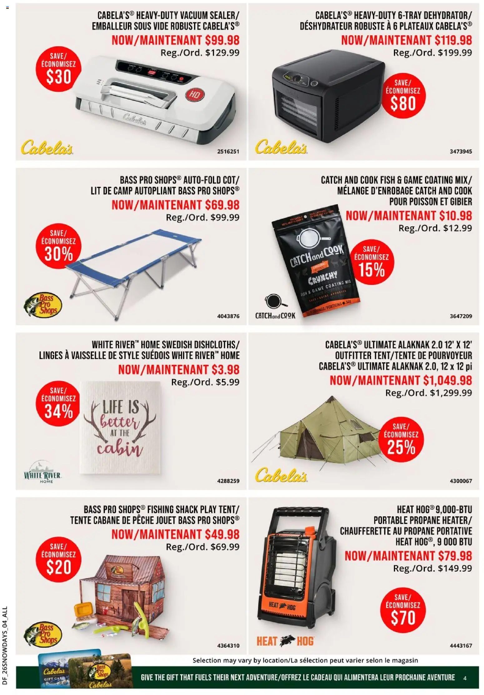 Cabelas flyer valid from 12.02.2026 | Page: 4 | Products: Fish, Game