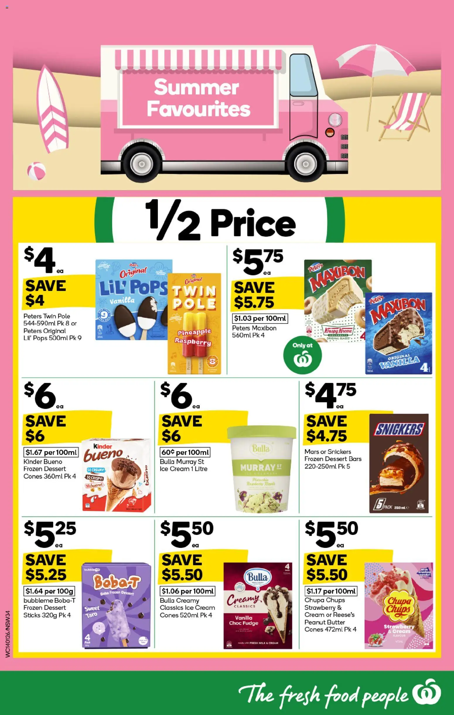 Woolworths catalogue - valid from 14.01.2026 | Page: 34 | Products: Butter, Pineapple, Cream, Ice cream