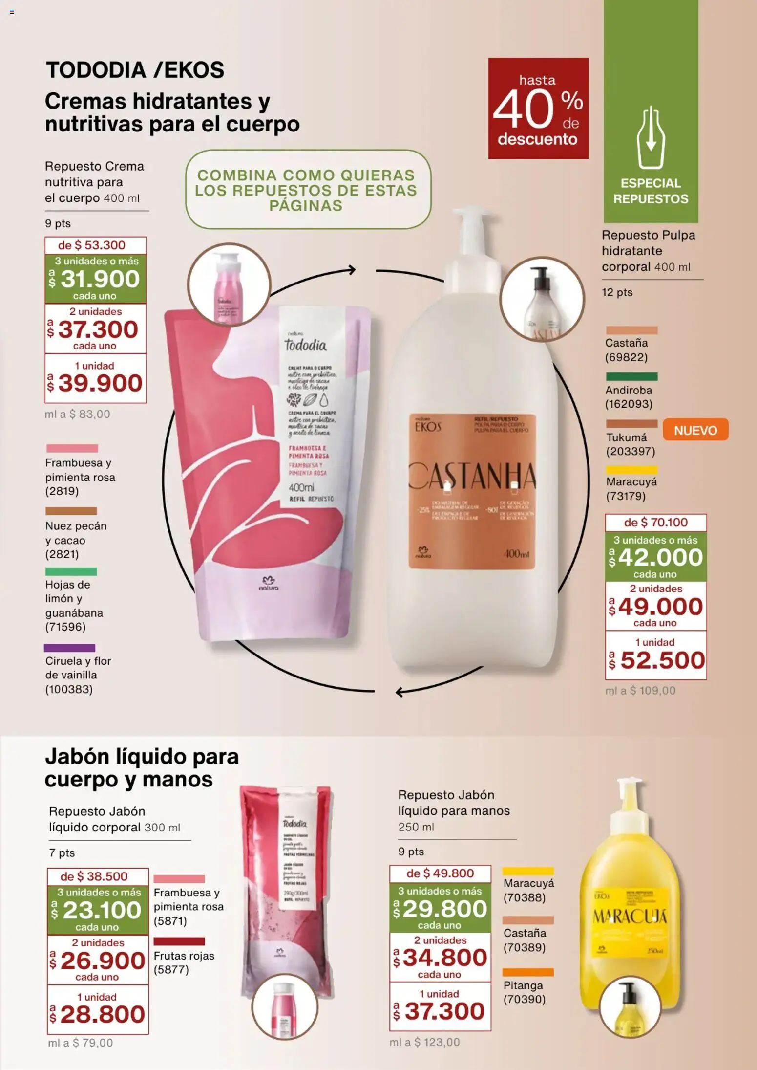 Natura revista - valida desde el 02.01.2026 | Página: 148 | Productos: Guanábana, Jabón líquido, Limón, Maracuyá