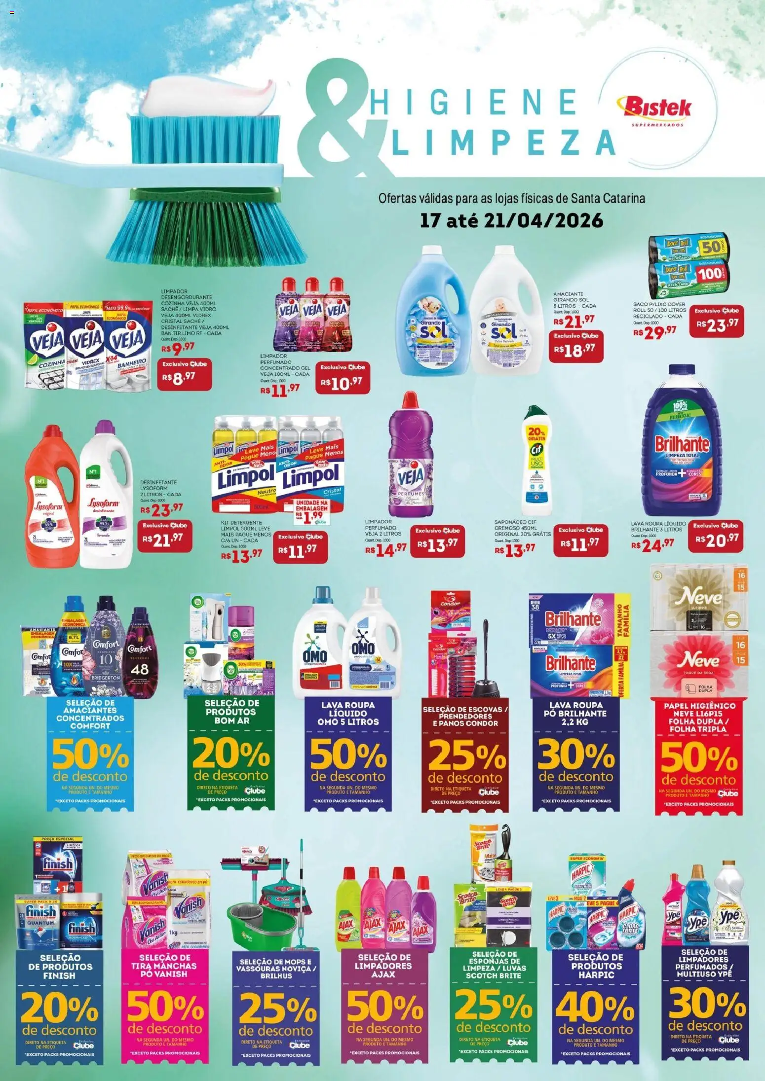 Bistek Supermercados Folheto - válido de 17.04.2026 | Página: 3 | Produtos: Tira manchas, Girando sol, Saponáceo, Amaciante