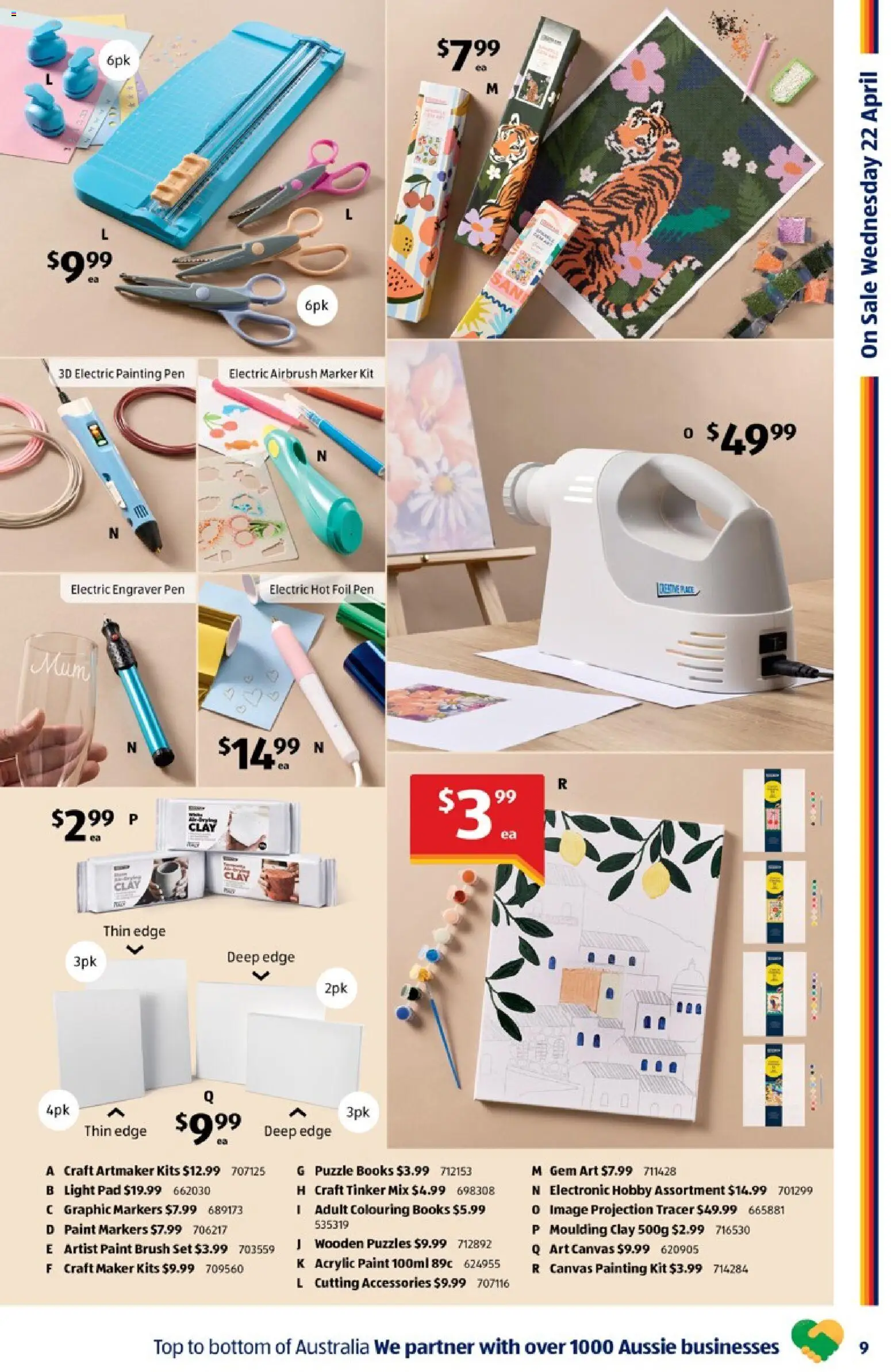 Aldi catalogue - valid from 22.04.2026 | Page: 9 | Products: Gem, Brush, Kits, Painting