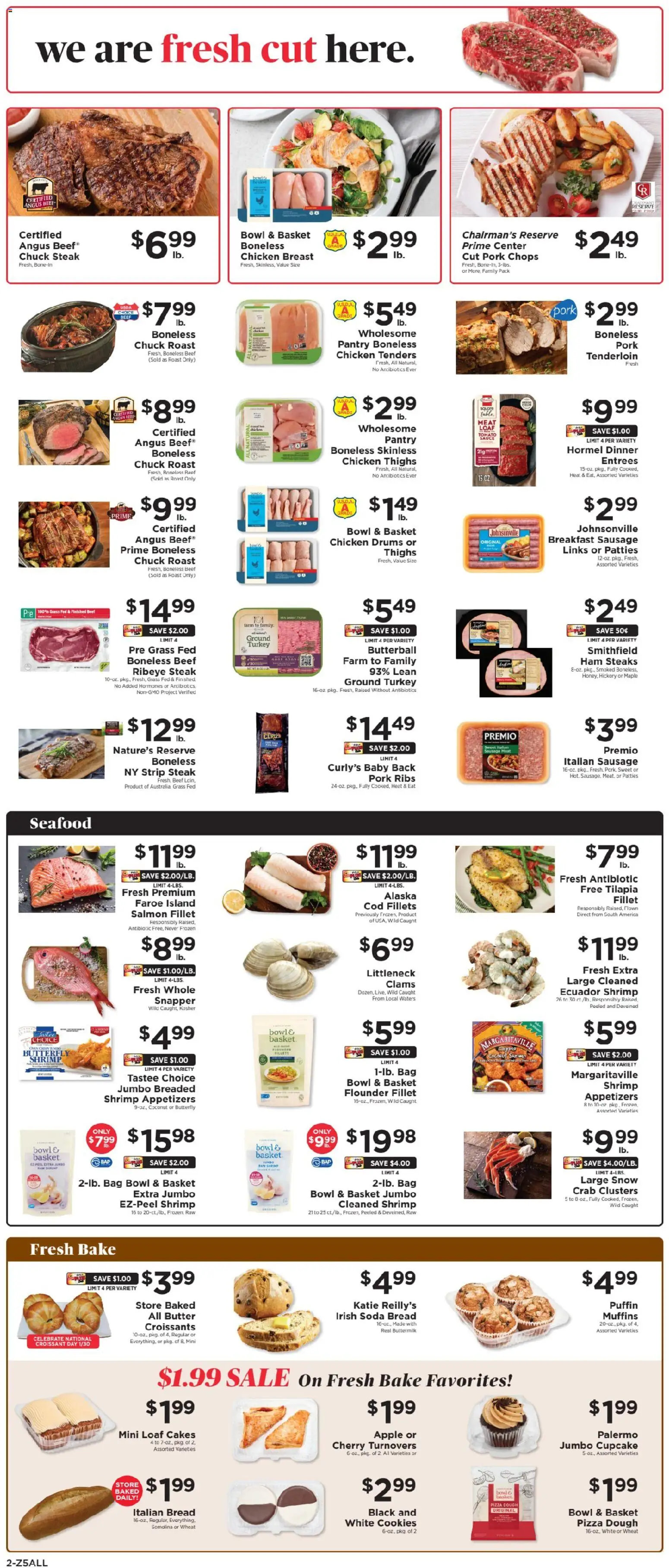 ShopRite Weekly Ad 2 - valid from 25.01.2026 | Page: 2 | Products: Butter, Sauce, Sausage, Croissants
