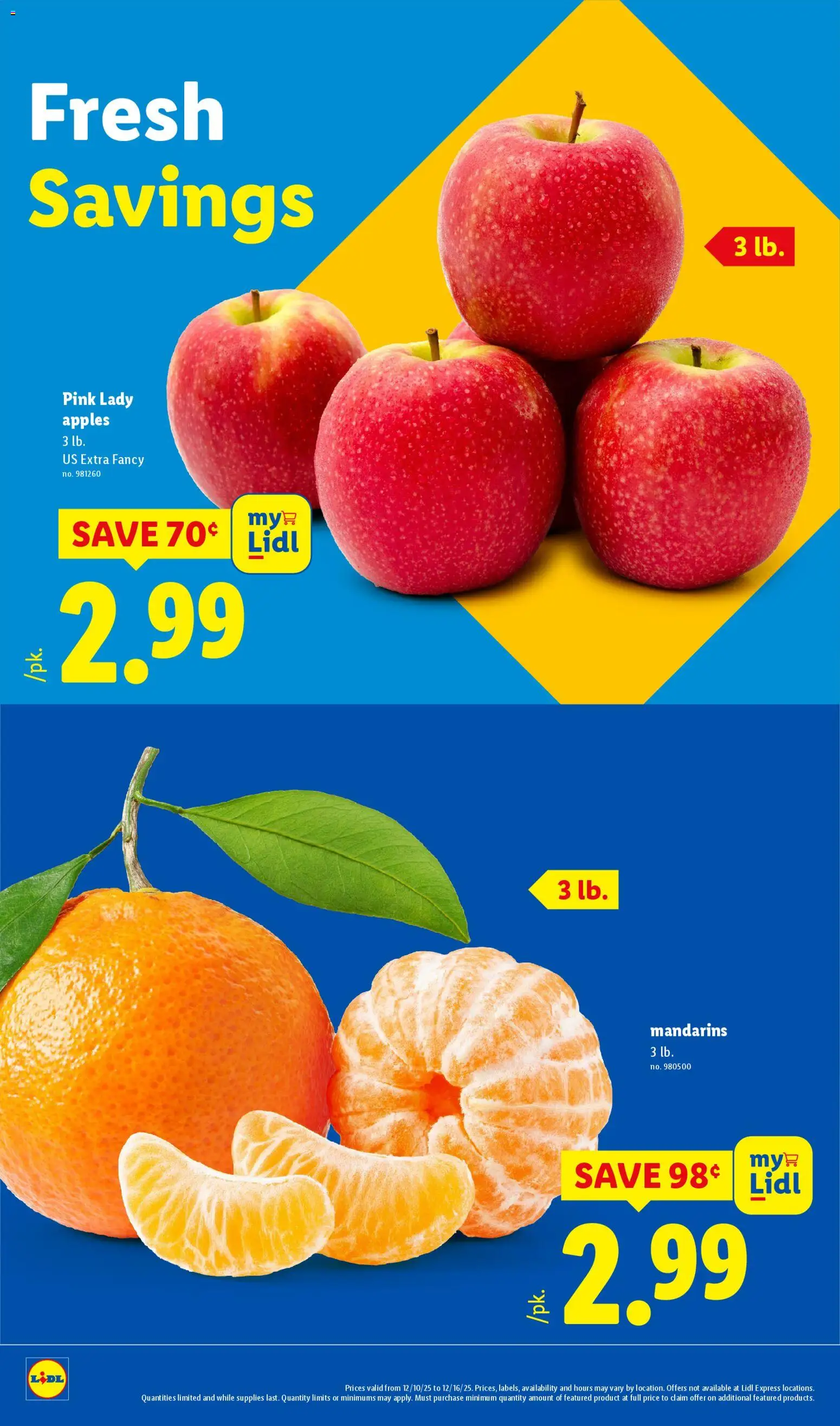 Lidl Weekly Ad - valid from 10.12.2025 | Page: 10 | Products: Mandarins, Apples