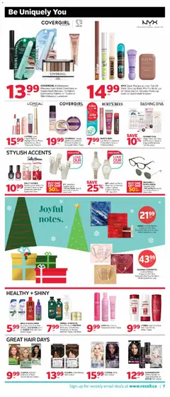 Preview of Rexall weekly flyer / circulaire from shop Rexall valid from 05.12.2025 | Page: 14 | Products: Fragrance, Blush, Mascara, Oil