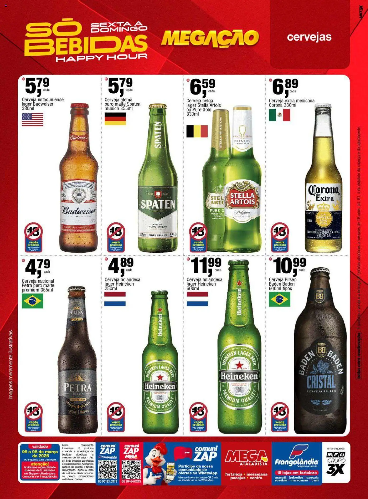 Frangolândia Folheto - válido de 06.03.2026 | Página: 10 | Produtos: Heineken 600ml, Cerveja, Frango, Câmera