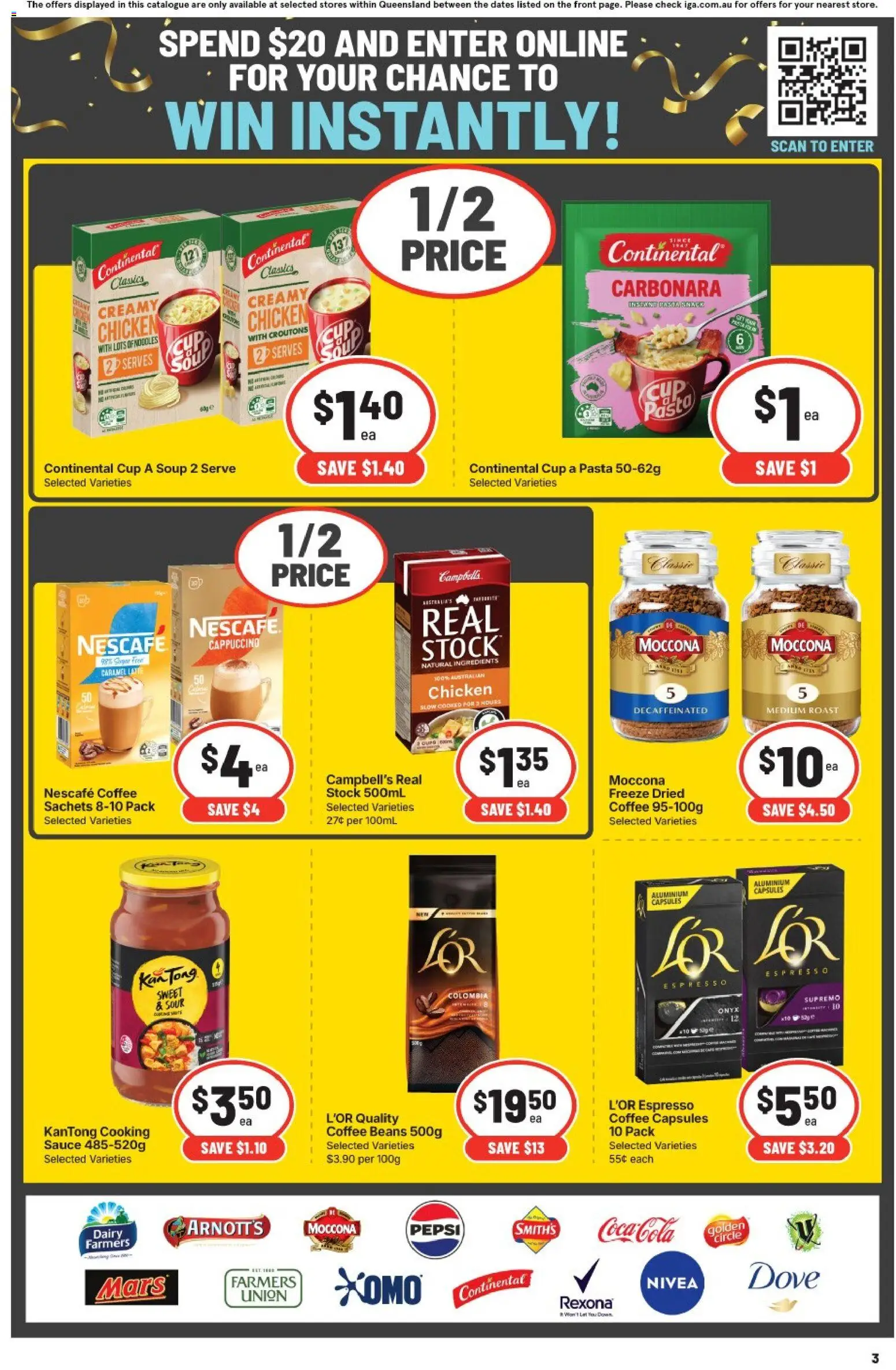 IGA catalogue - valid from 22.04.2026 | Page: 3 | Products: Dairy, Oats, Ice cream, Pumpkin