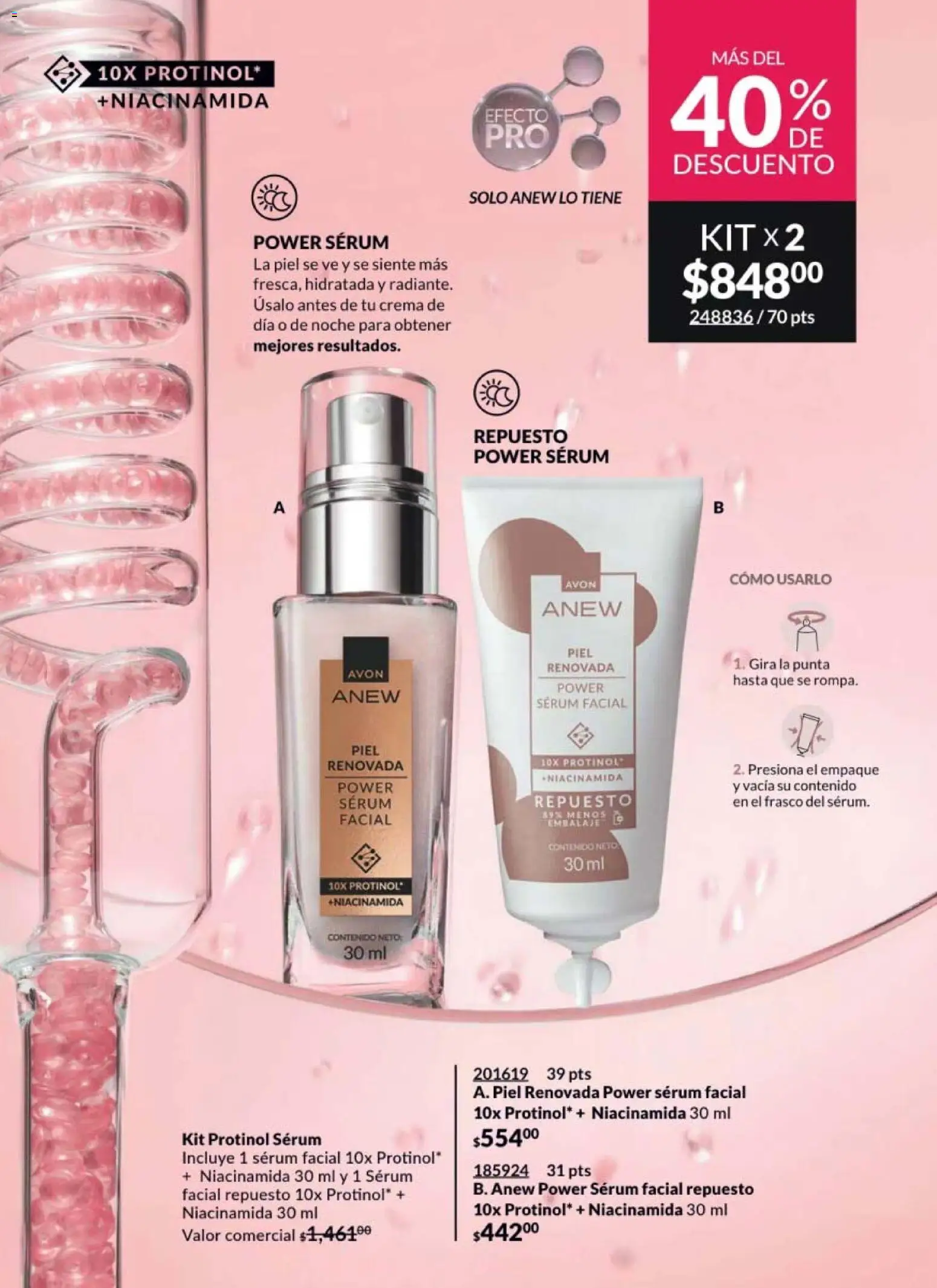 Nuevas ofertas de AVON válidas en toda la República Mexicana desde el 13.03.2026. ¡Encuentra las mejores ofertas en AVON campaña 5 2026! | Página: 143 | Productos: Serum, Crema, Frasco