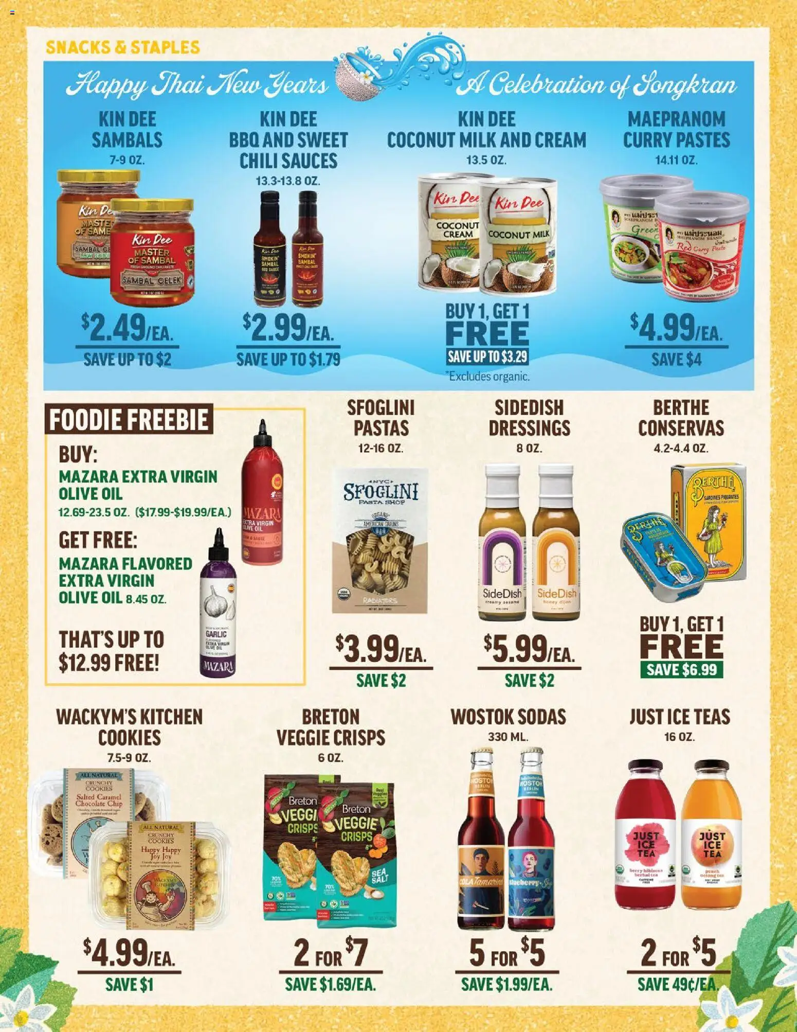 Central Market Weekly Ad - valid from 08.04.2026 | Page: 4 | Products: Milk, Oil, Pasta, Chocolate Chip