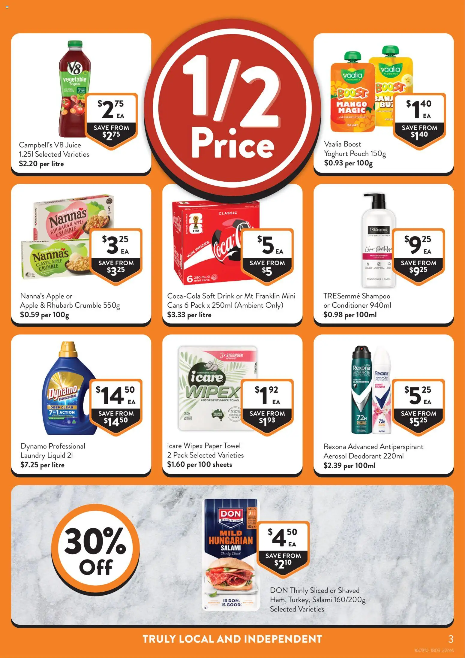 Foodworks catalogue - valid from 18.03.2026 | Page: 3 | Products: Yoghurt, Shampoo, Mango, Laundry