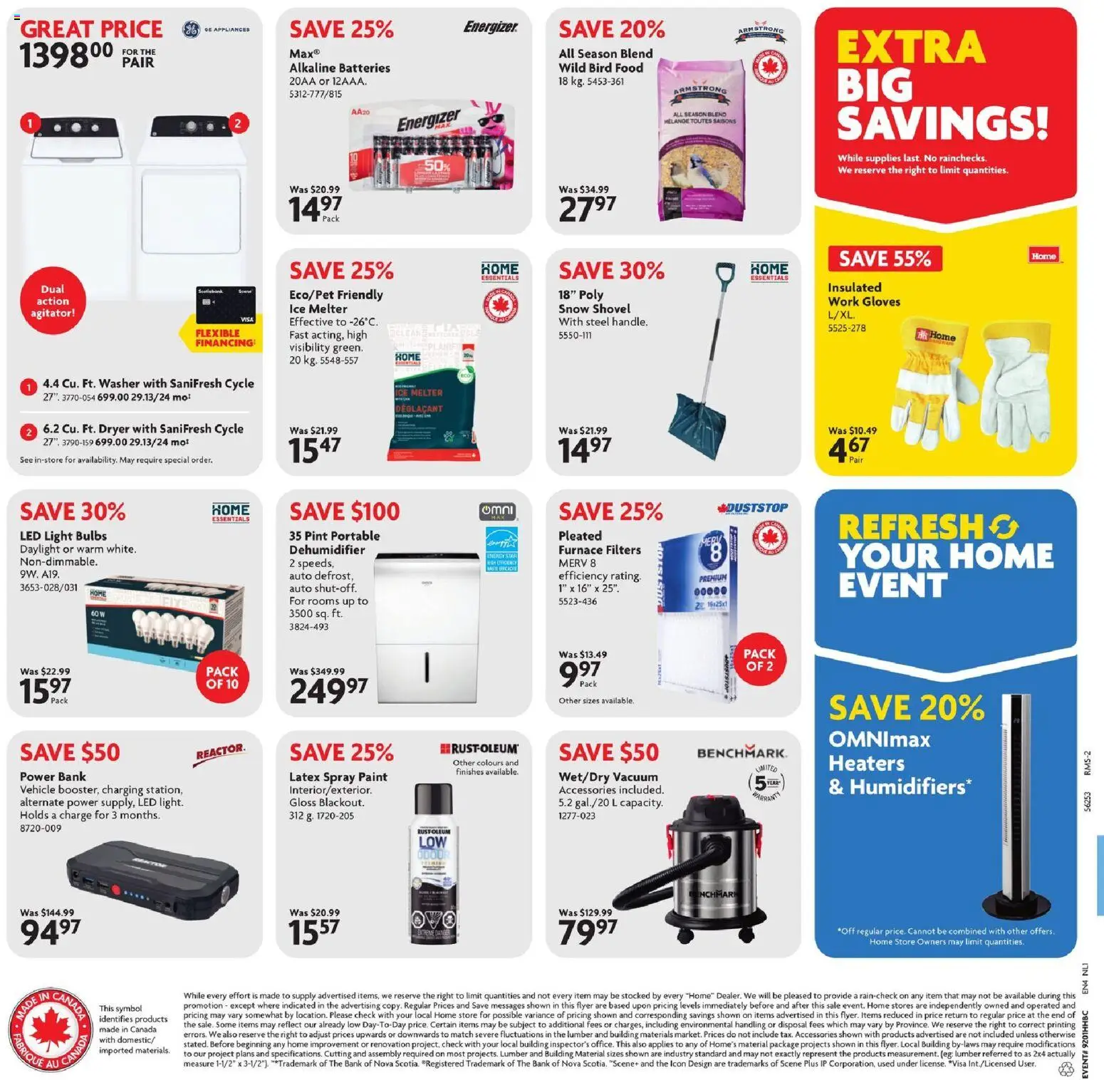 Home Hardware flyer valid from 01.01.2026 | Page: 2 | Products: Gloves, Dryer