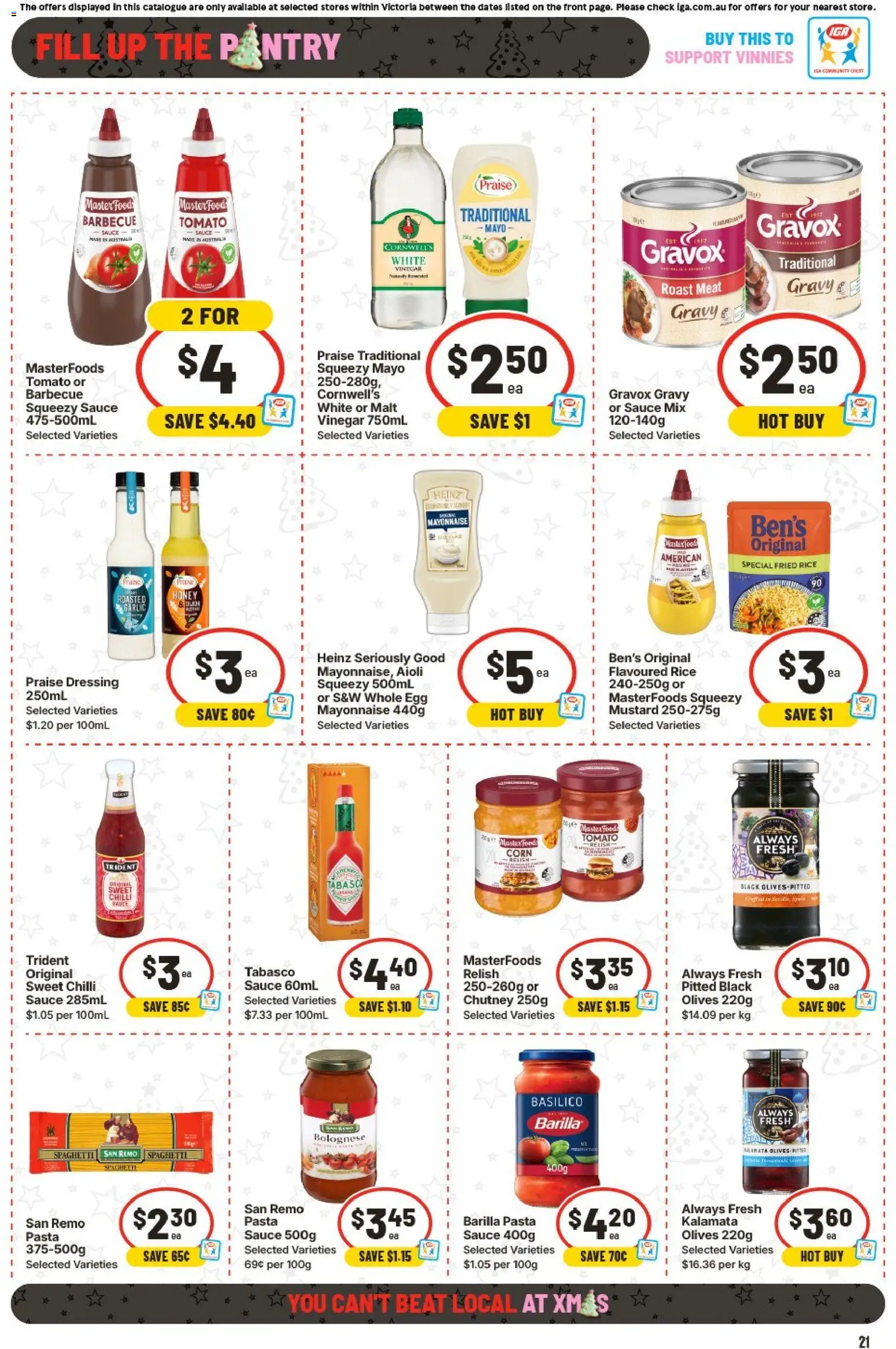 IGA catalogue - valid from 17.12.2025 | Page: 21 | Products: Relish, Mayonnaise, Sauce, Chilli