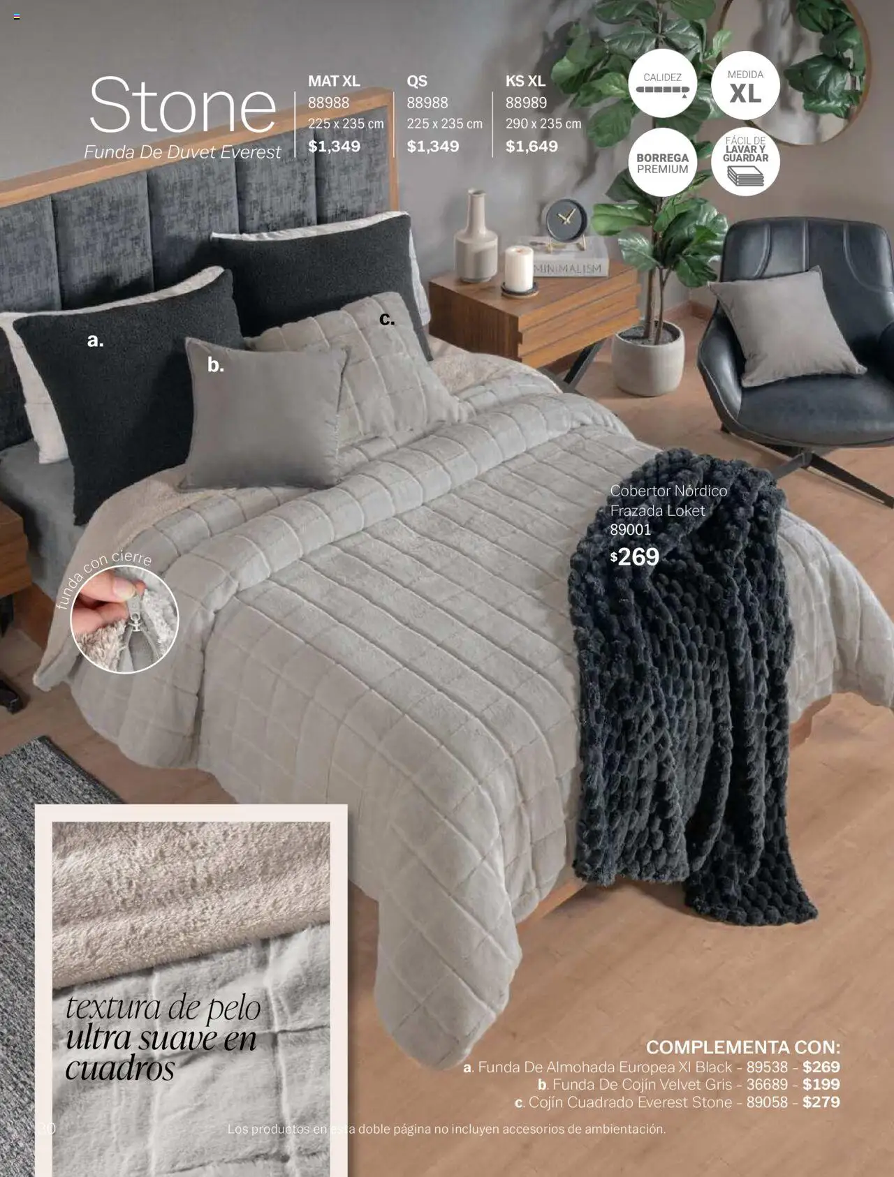 Nuevas ofertas de Vianney válidas en toda la República Mexicana desde el 15.08.2025. ¡Encuentra las mejores ofertas en Vianney - Catálogo Invierno! | Página: 32 | Productos: Cobertor, Funda, Funda de almohada, Almohada