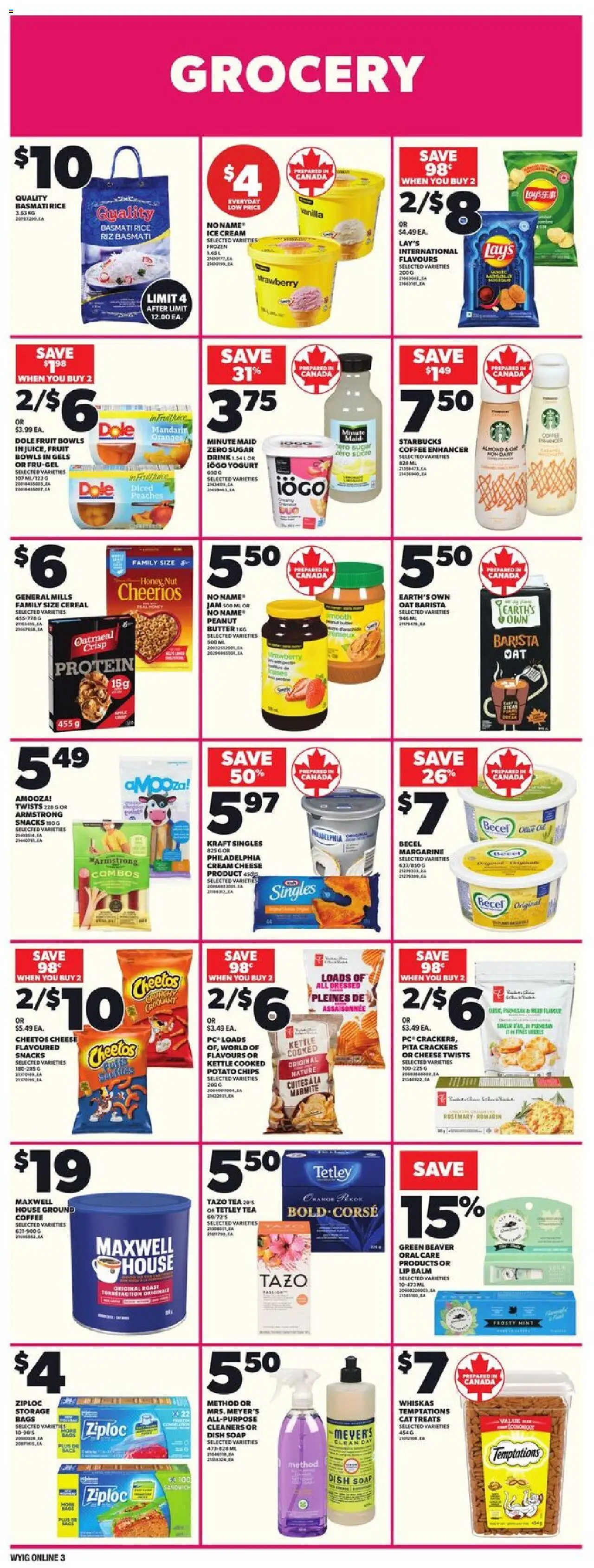 Loblaws flyer valid from 21.08.2025 | Page: 14 | Products: Rice, Tea, Chips, PC