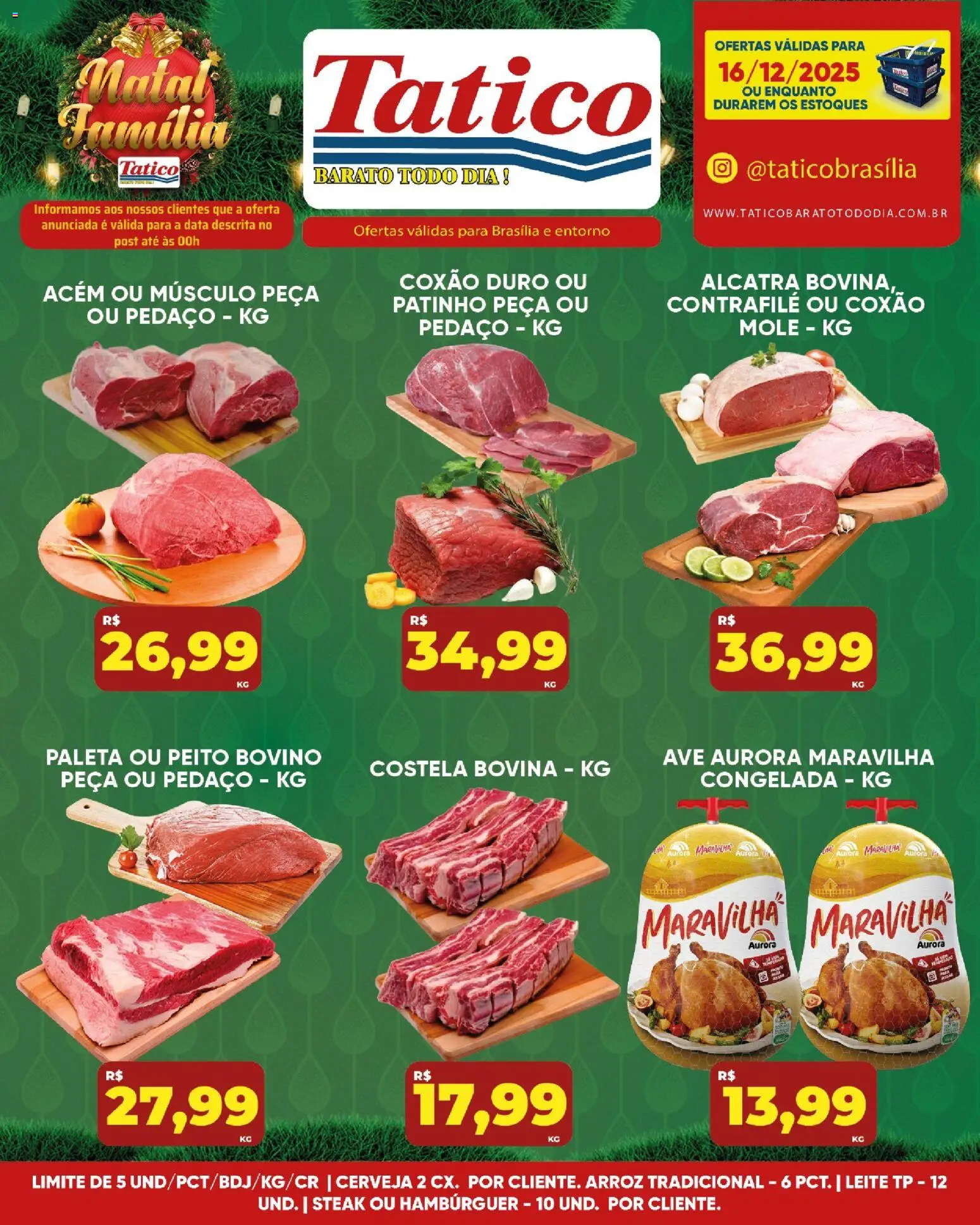 Tatico Folheto - válido de 17.12.2025 | Página: 24 | Produtos: Acém, Alcatra, Cerveja, Hambúrguer