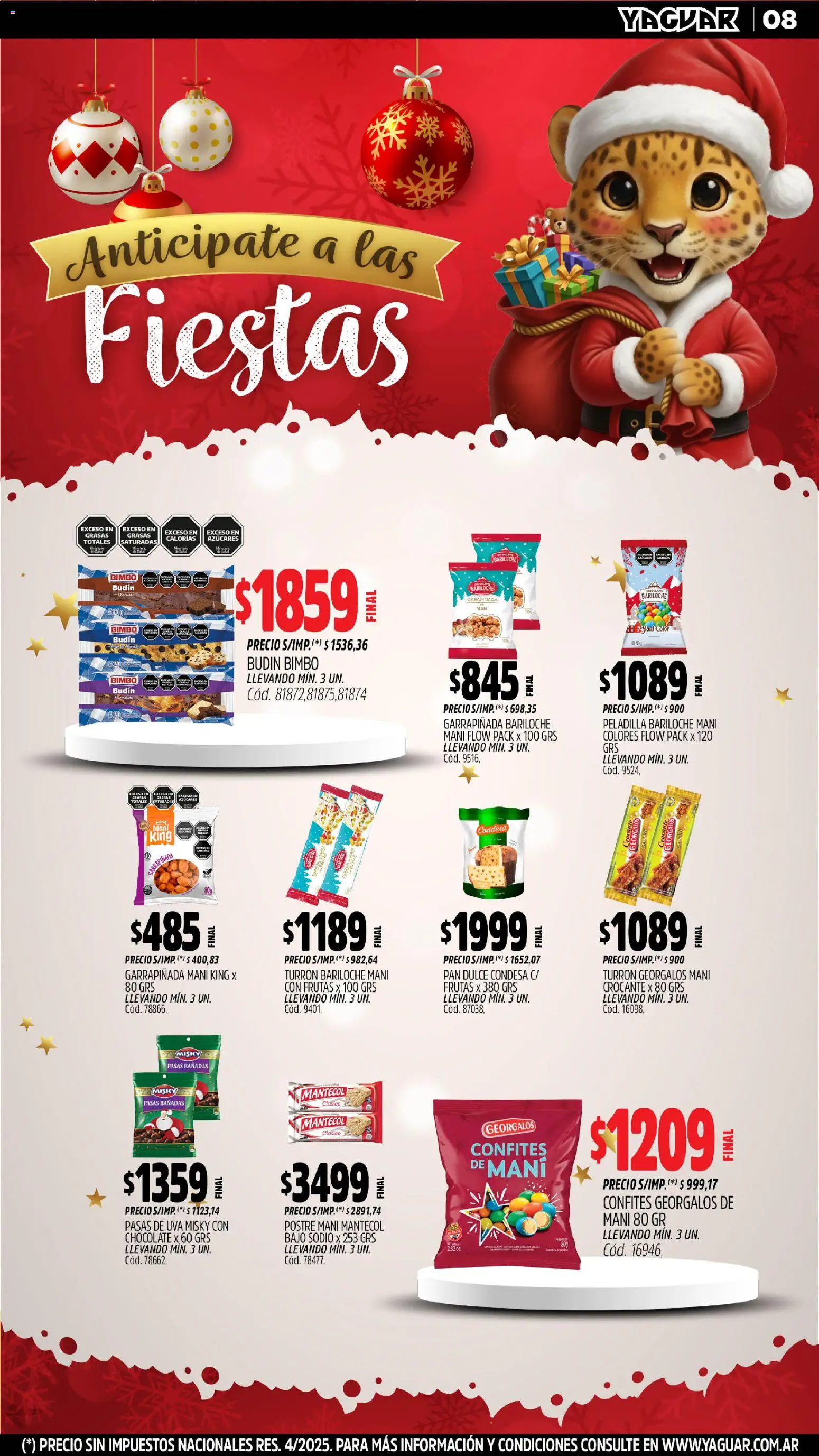 Yaguar - Mendoza │ válido desde el 17.11.2025 | Página: 8 | Productos: Mani, Uva, Chocolate, Turrón