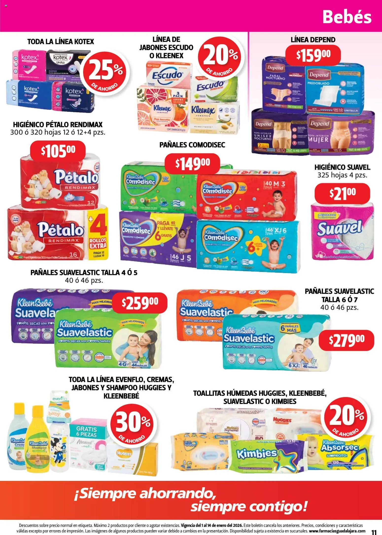Nuevas ofertas de Farmacia Guadalajara válidas en toda la República Mexicana desde el 01.01.2026. ¡Encuentra las mejores ofertas en Farmacia Guadalajara catálogo! | Página: 11