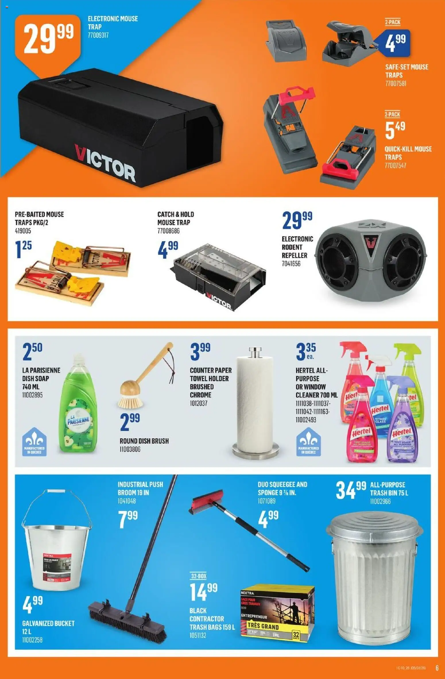Canac flyer valid from 05.03.2026 | Page: 6 | Products: Mouse, Brush, Sponge, Soap