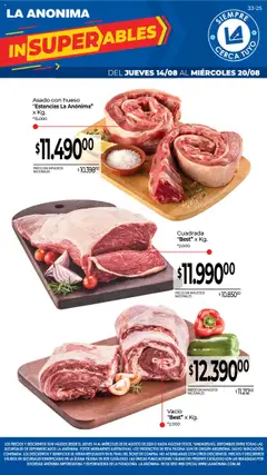 Vista previa La Anonima catálogo válido desde el 14.08.2025