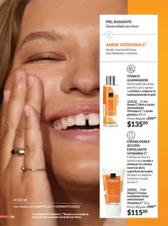 Nuevas ofertas de AVON válidas en toda la República Mexicana desde el 16.07.2025. ¡Encuentra las mejores ofertas en TÓNICO ILUMINADOR, Adicionado con ácido glicólico, para ayudar a exfoliar y mejorar la luminosidad de la piel.! | Página: 138 | Productos: Iluminador, Exfoliante facial, Toner, Radiante