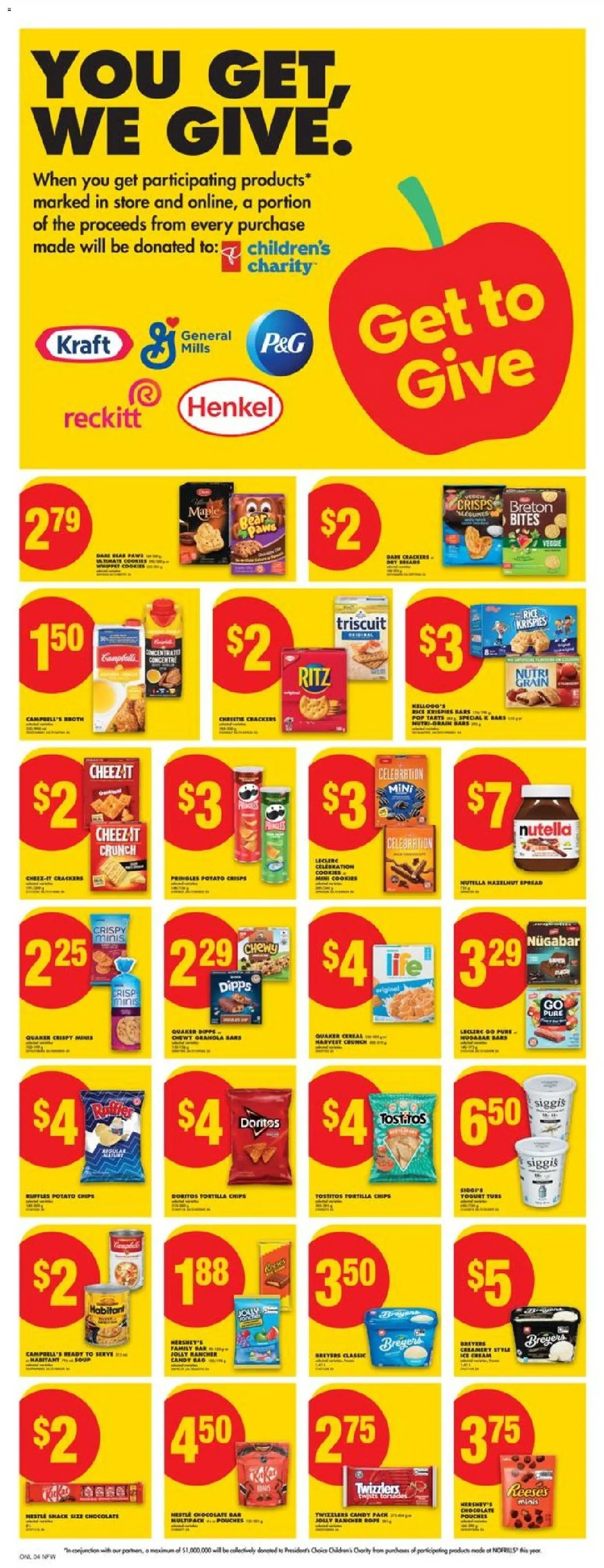 No Frills flyer valid from 23.10.2025 | Page: 9 | Products: Cream, Cookies, Ice cream, Yogurt