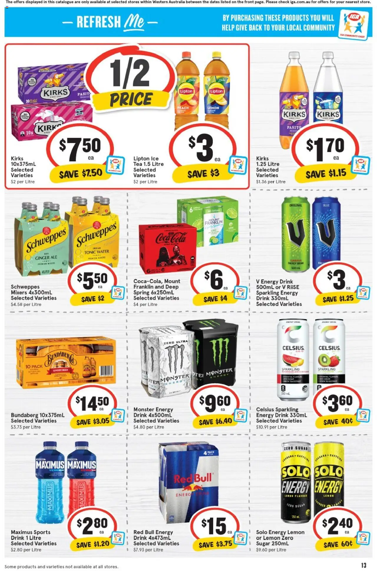 IGA catalogue - valid from 06.08.2025 | Page: 13 | Products: Bacon, Pretzels, Salt, Vinegar