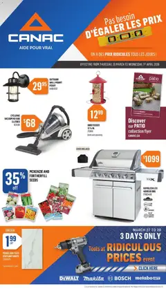 Preview of Canac weekly flyer from shop Canac valid from 26.03.2026