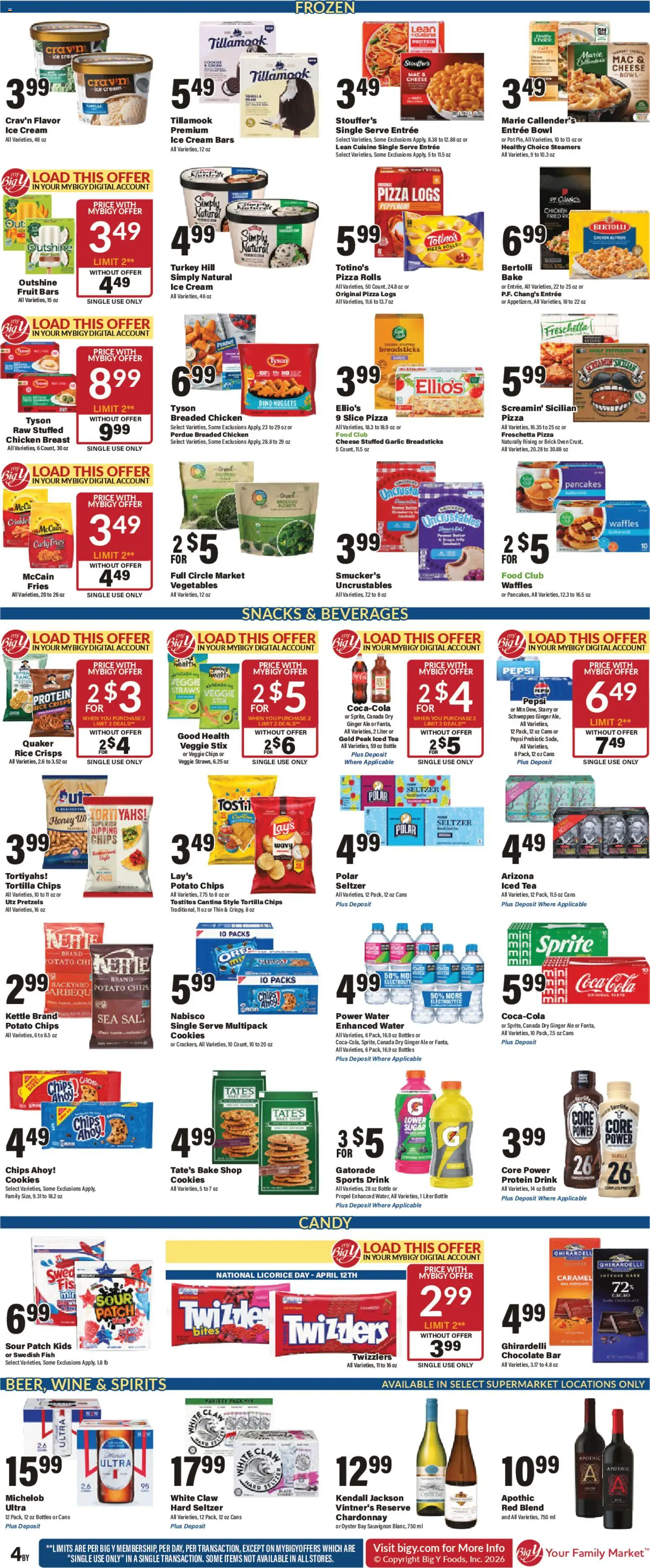 Big Y Weekly Ad - valid from 09.04.2026 | Page: 6 | Products: Cheese, Tea, Vegetables, Salt