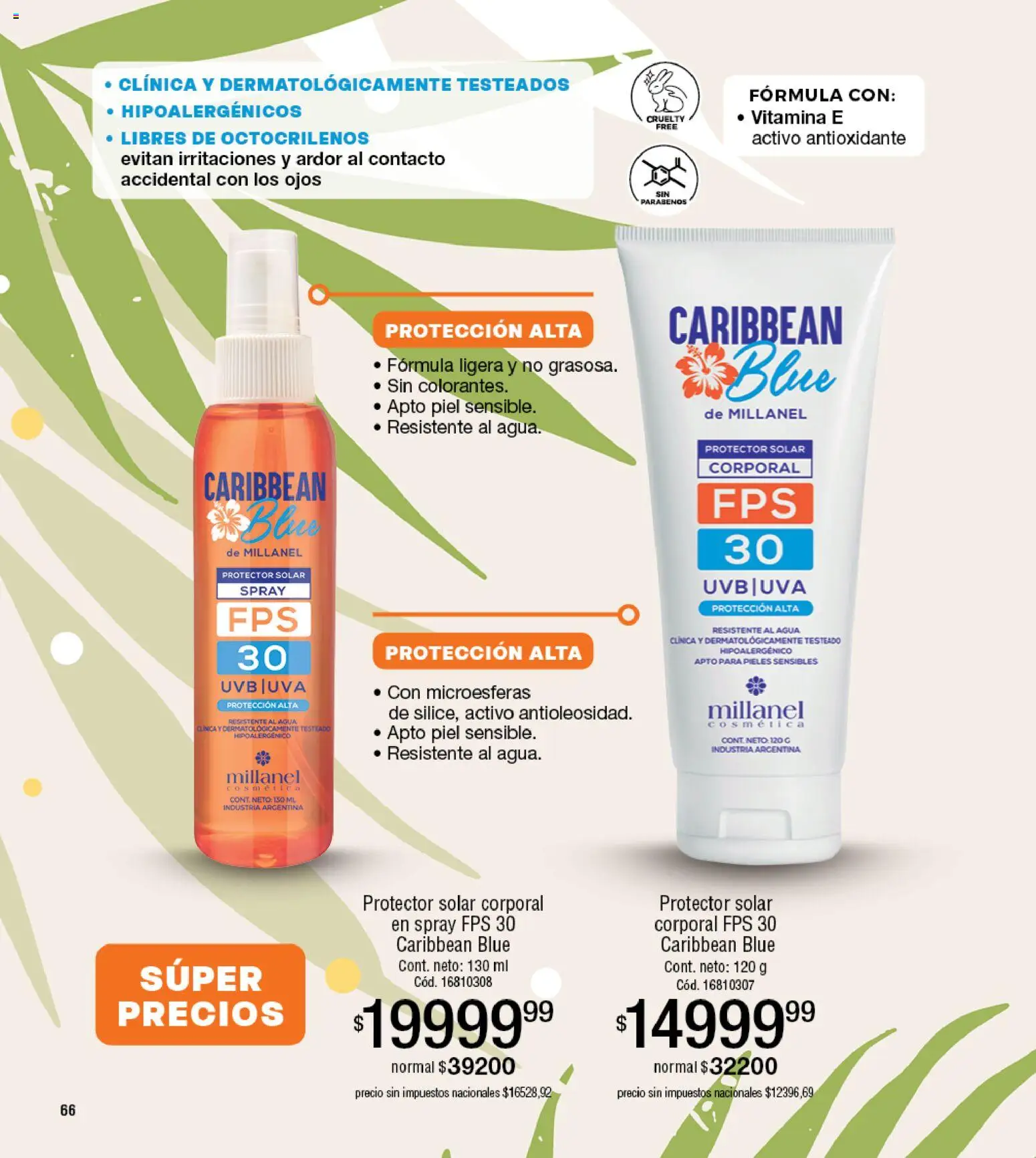 Millanel - Catálogo │ válido desde el 02.03.2026 | Página: 66 | Productos: Protector solar, Agua, Uva