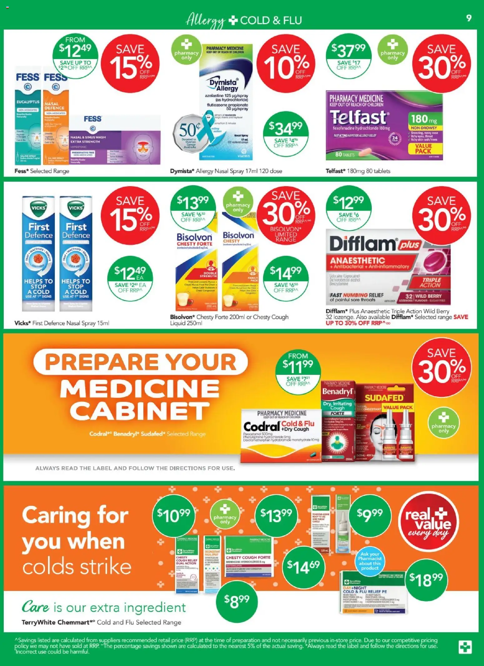 Terry White catalogue - valid from 26.03.2026 | Page: 9 | Products: Cabinet, Sinus, Tablets, Allergy