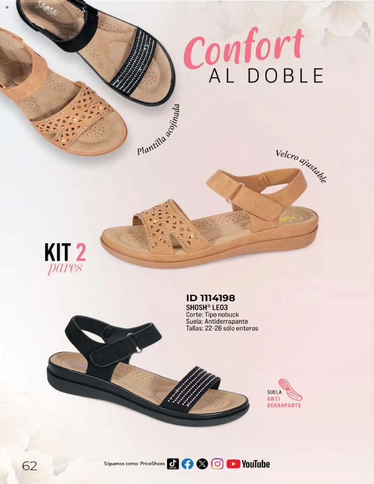 Nuevas ofertas de Price Shoes válidas en toda la República Mexicana desde el 11.03.2025. ¡Encuentra las mejores ofertas en Price Shoes catálogo Sandalias Kits 2025! | Página: 62