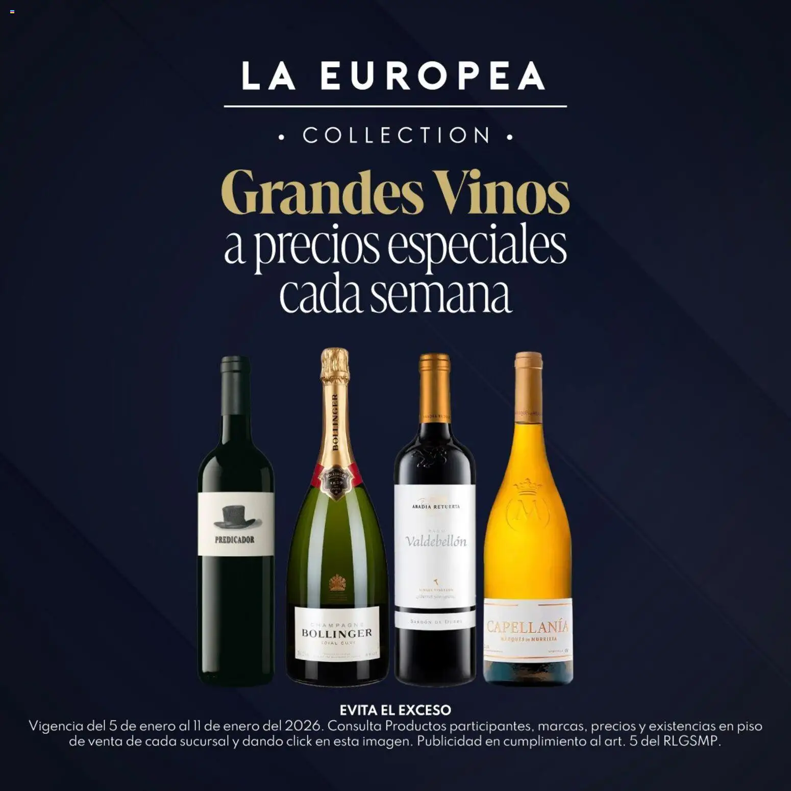 Nuevas ofertas de La Europea válidas en toda la República Mexicana desde el 05.01.2026. ¡Encuentra las mejores ofertas en La Europea catálogo Grandes Vinos! | Página: 1 | Productos: Champagne