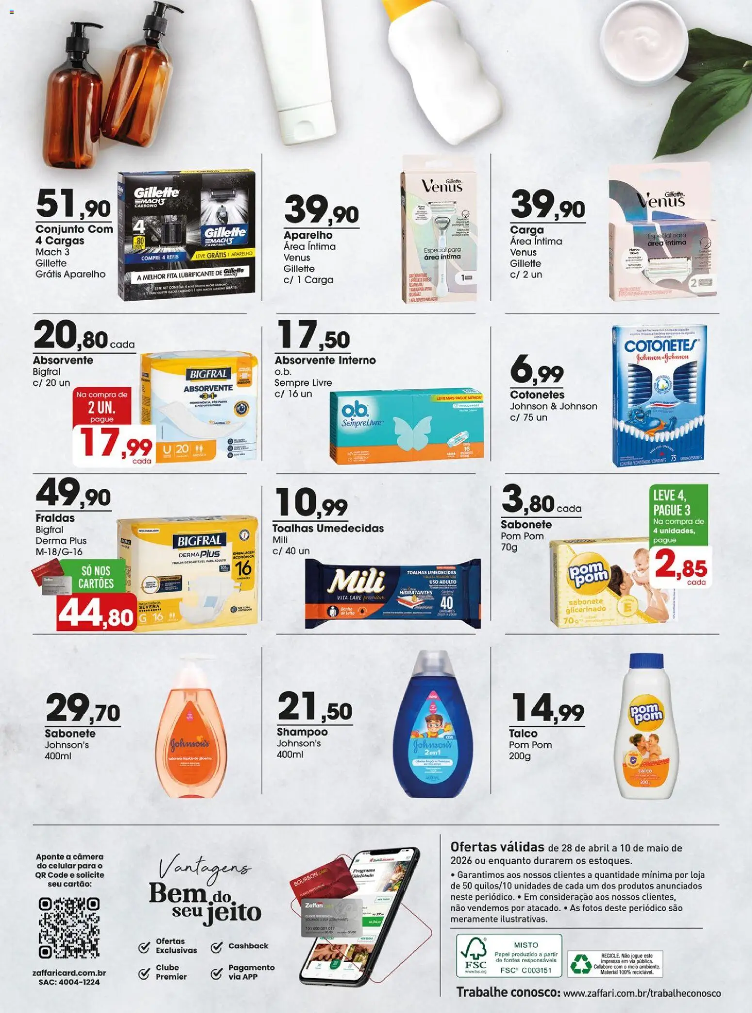 Zaffari Folheto - válido de 28.04.2026 | Página: 22 | Produtos: Maiô, Fita, Fraldas, Câmera