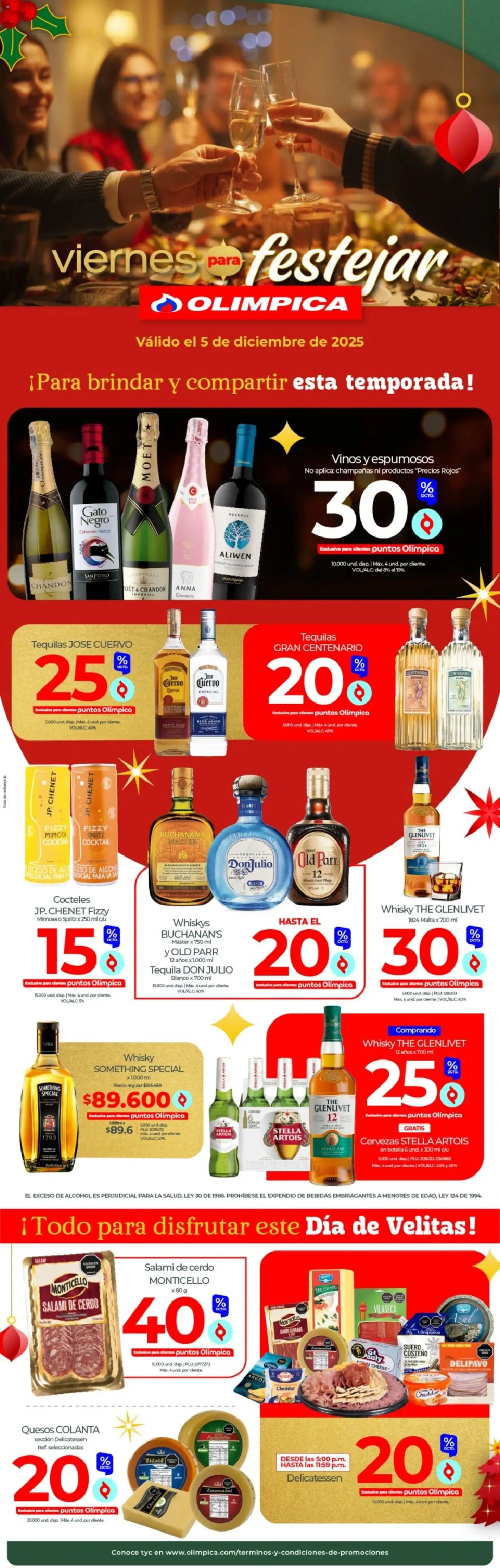 Olímpica revista - valida desde el 05.12.2025 | Página: 1 | Productos: Cerdo, Whisky, Tequila, Corta uñas