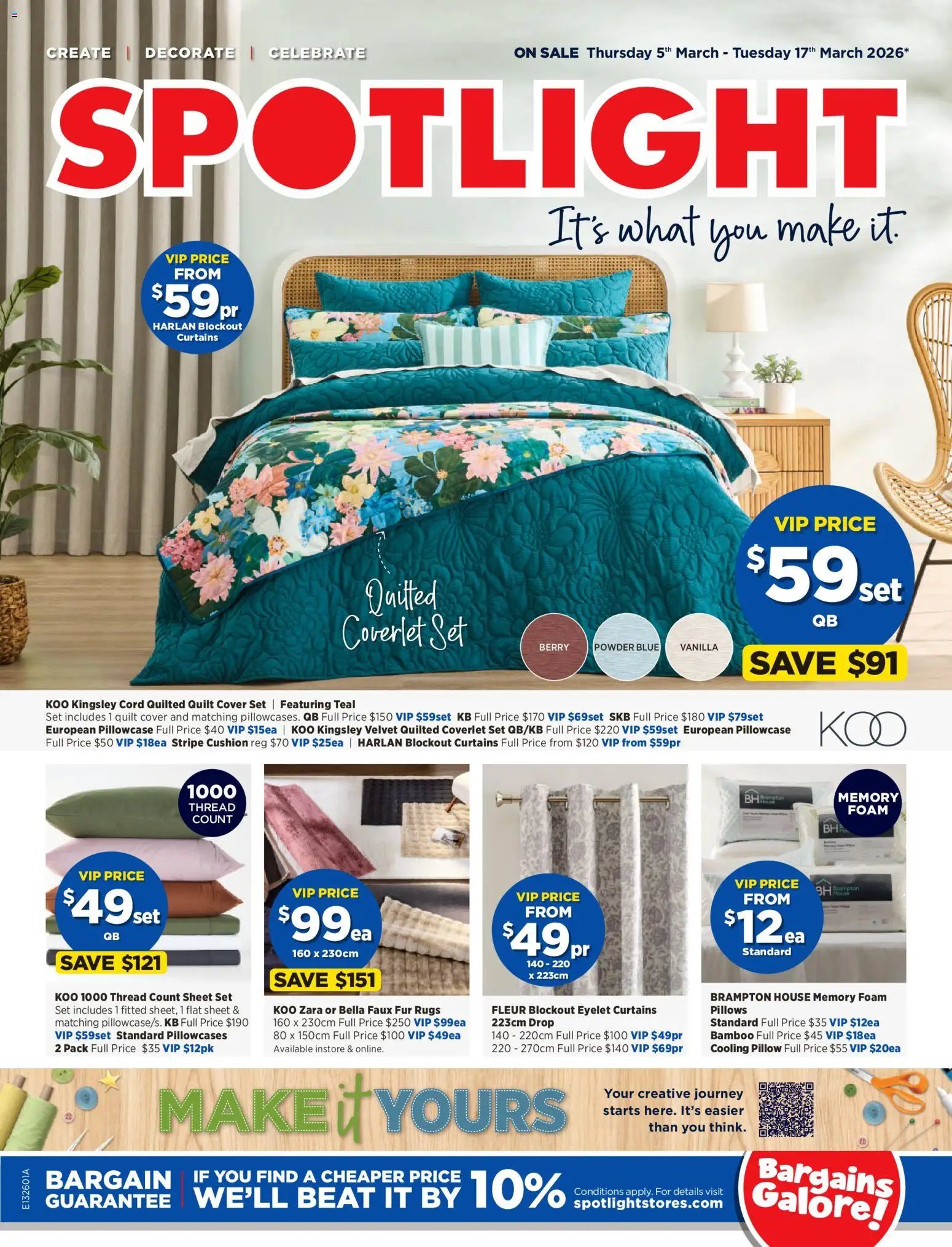 Spotlight catalogue - valid from 05.03.2026 | Page: 1 | Products: Cushion, Fur, Powder, Rugs