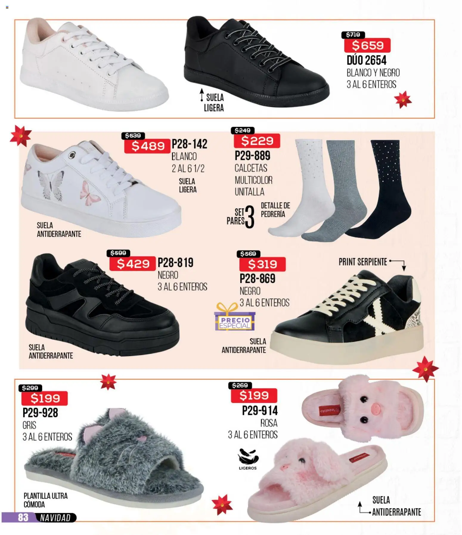 Nuevas ofertas de Cklass válidas en toda la República Mexicana desde el 30.11.2025. ¡Encuentra las mejores ofertas en Cklass catálogo Rebajas Navideñas Calzado! | Página: 84 | Productos: Calcetas