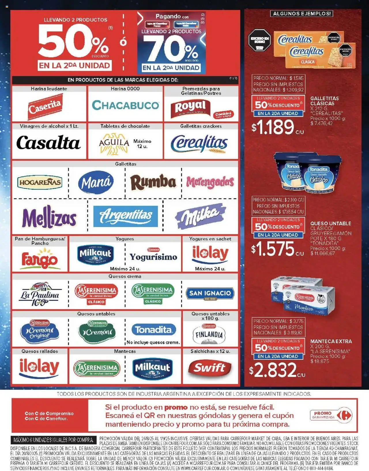 Carrefour ofertas - CABA │ válido desde el 26.08.2025 | Página: 36 | Productos: Teléfono, Banco, Pan, Crema