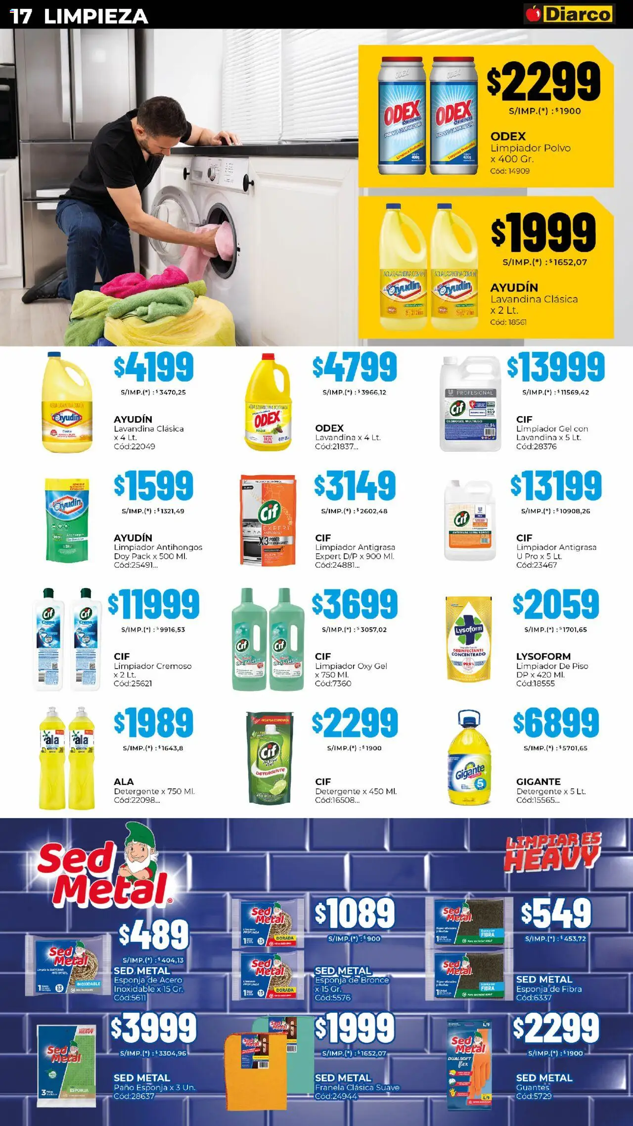 Diarco - Ofertas Sur │ válido desde el 20.10.2025 | Página: 17 | Productos: Antigrasa, Desinfectante, Polvo, Esponja