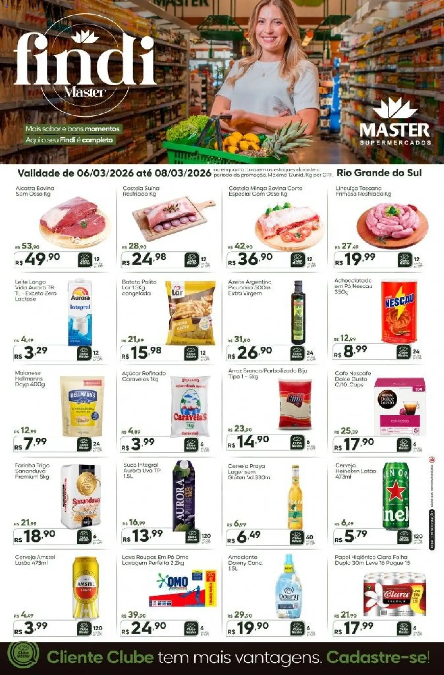 Master Folheto - válido de 06.03.2026 | Página: 1 | Produtos: Pó, Alcatra, Leite, Arroz