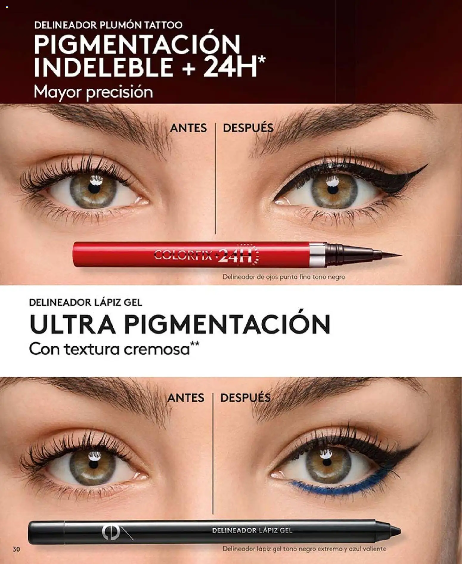 Catálogo Ésika Campaña 18 │ válido desde el 01.12.2025 | Página: 30 | Productos: Delineador de ojos, Delineador, Plumón