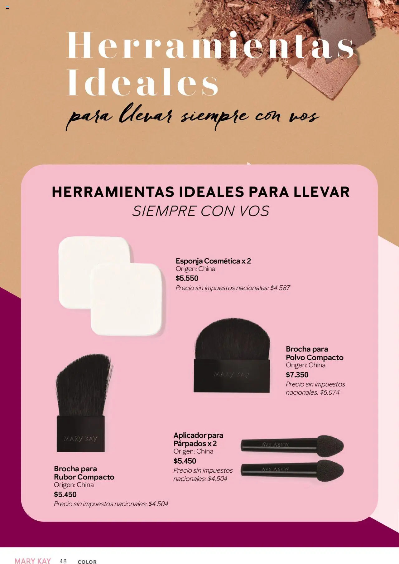 Mary Kay catálogo Invierno │ válido desde el 01.07.2025 | Página: 48 | Productos: Rubor, Polvo, Polvo compacto, Esponja