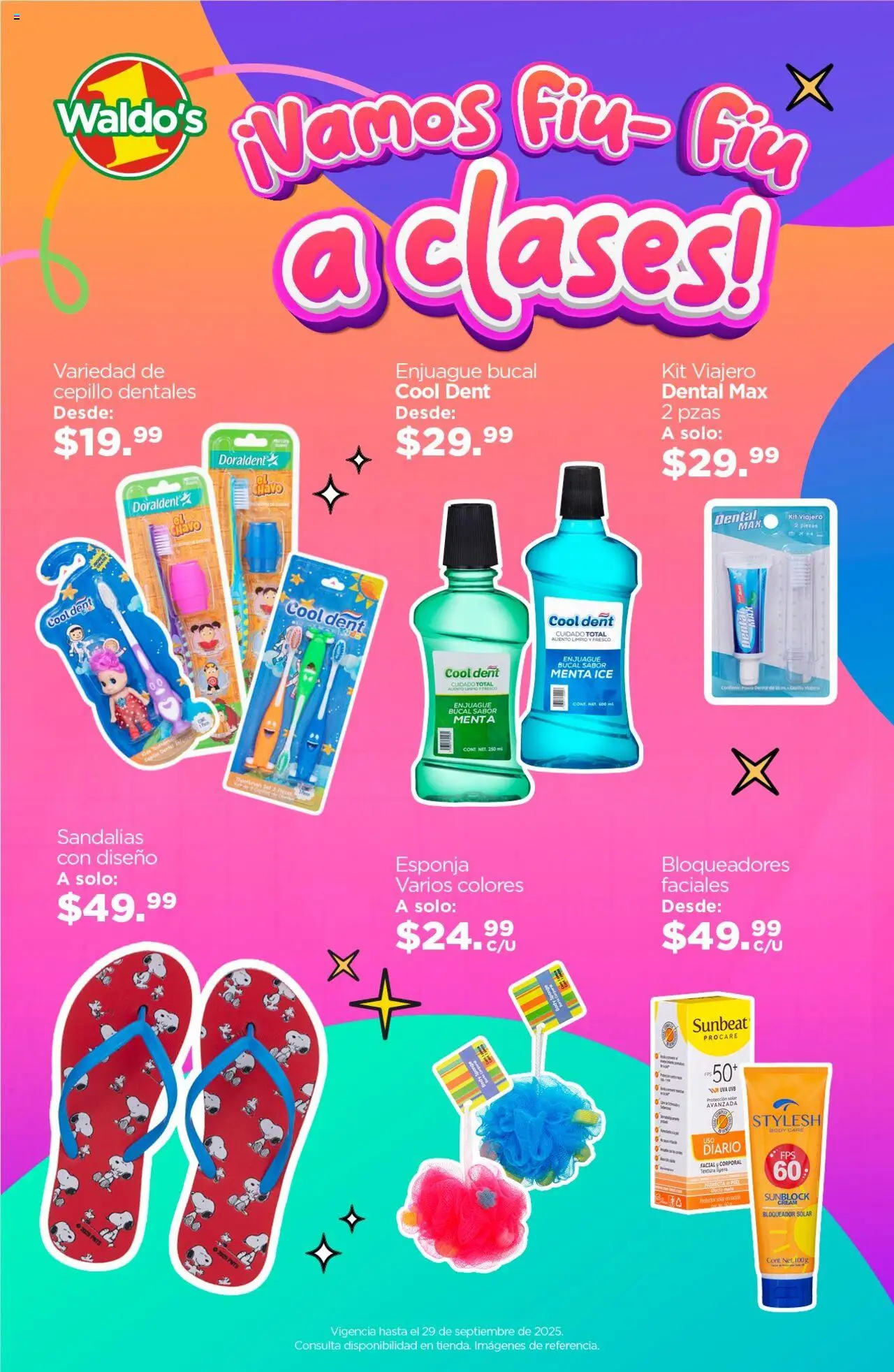 Nuevas ofertas de Waldo's válidas en toda la República Mexicana desde el 15.08.2025. ¡Encuentra las mejores ofertas en Waldo's - Catálogo Regresa a Clases con Estilo! | Página: 6 | Productos: Enjuague bucal, Esponja, Loción, Protector solar