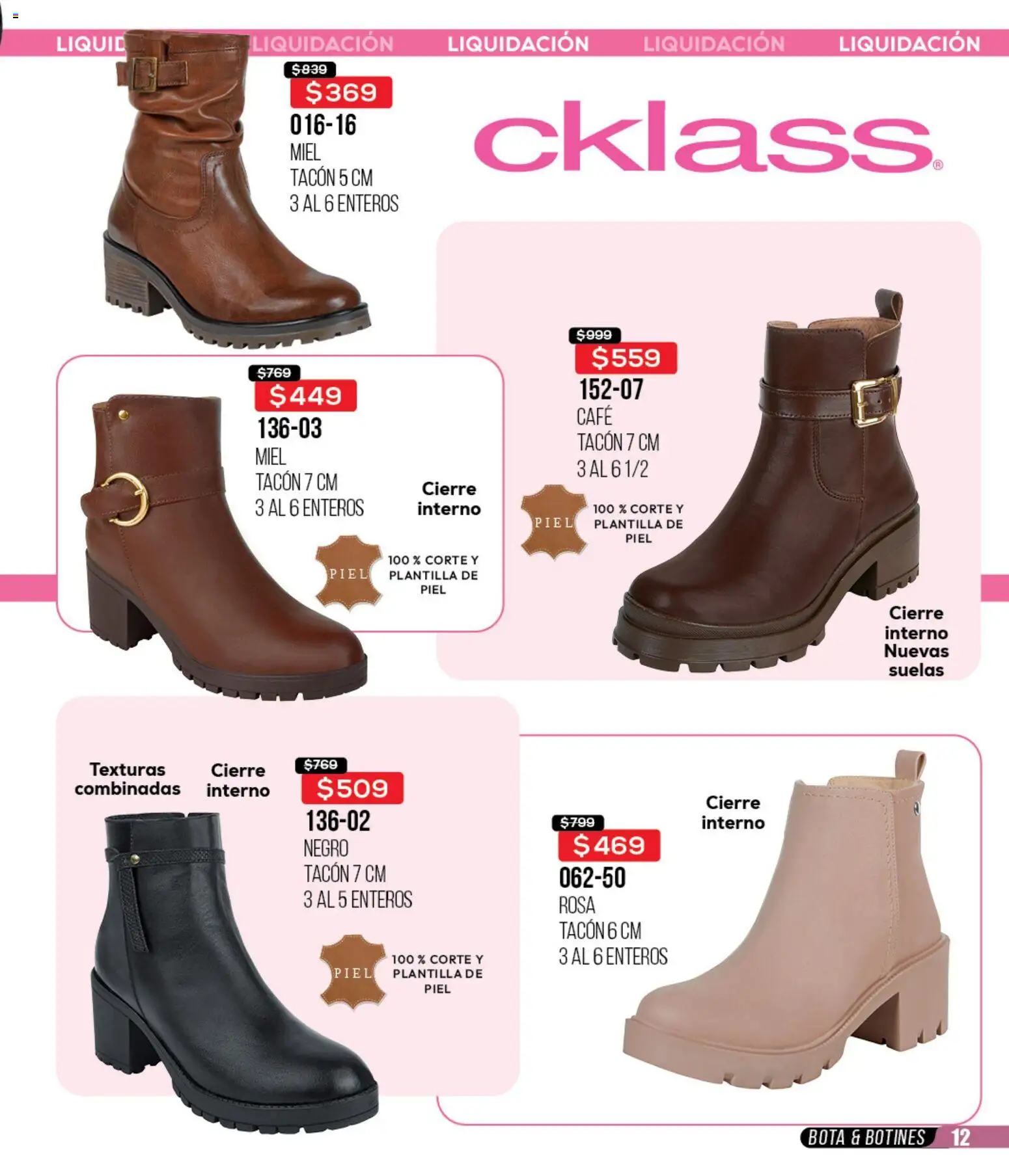 Nuevas ofertas de Cklass válidas en toda la República Mexicana desde el 18.03.2026. ¡Encuentra las mejores ofertas en Cklass catálogo Liquidación total calzado! | Página: 13 | Productos: Café, Botines