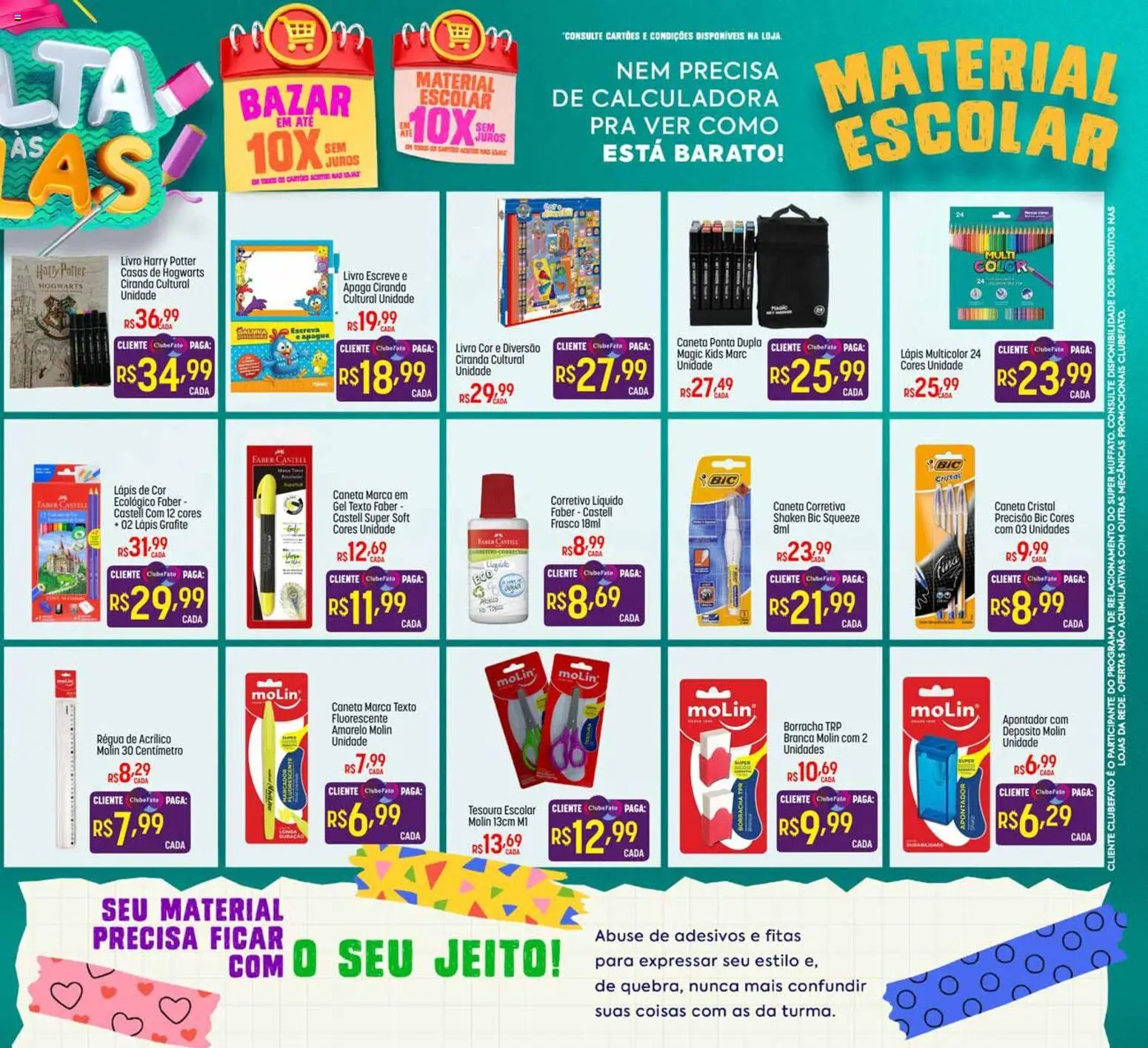 Super Muffato Folheto - válido de 05.01.2026 | Página: 3 | Produtos: Lápis, Lápis de cor, Tesoura, Régua