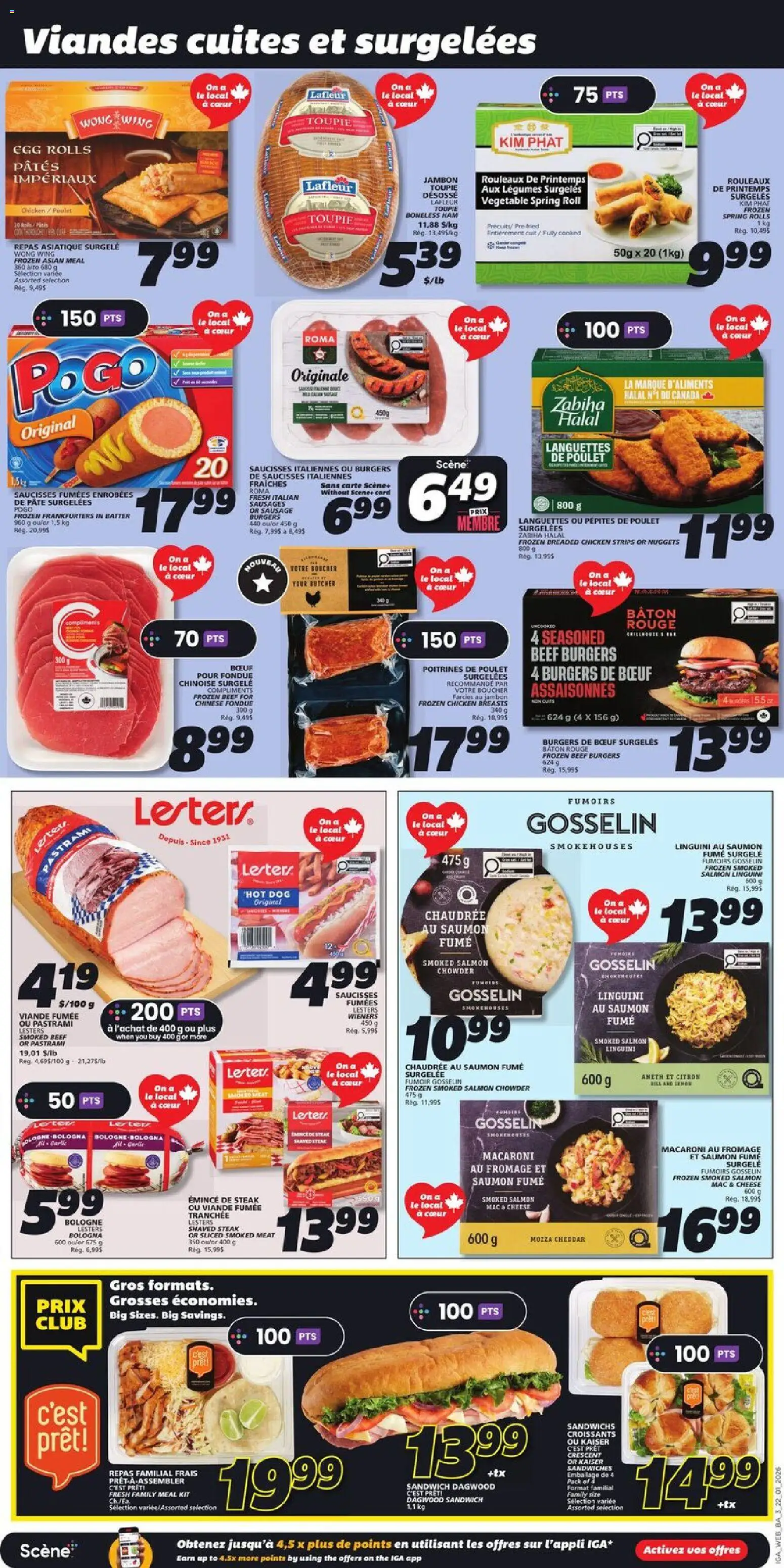 IGA flyer valid from 22.01.2026 | Page: 5 | Products: Beef, Cheese, Ham, Chicken