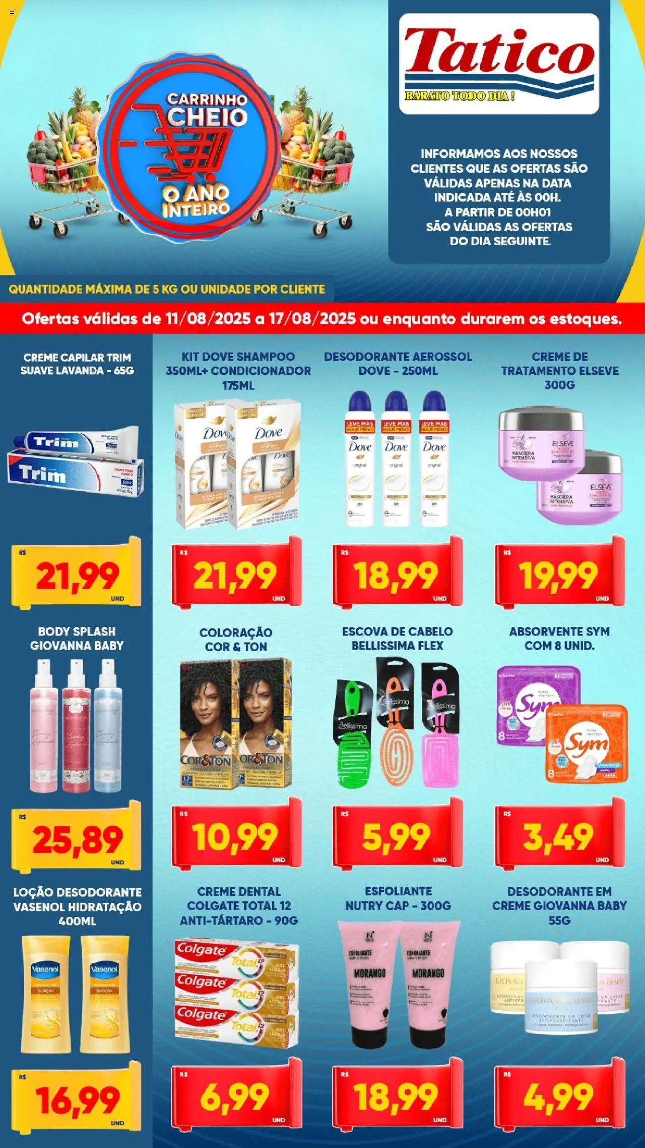 Tatico Folheto - válido de 11.08.2025 | Página: 5 | Produtos: Escova, Desodorante, Dove, Body